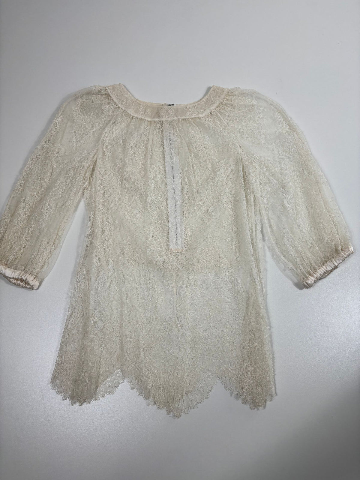 Haut Dolce & Gabbana dentelle Chantilly ivoire – Taille 38-5