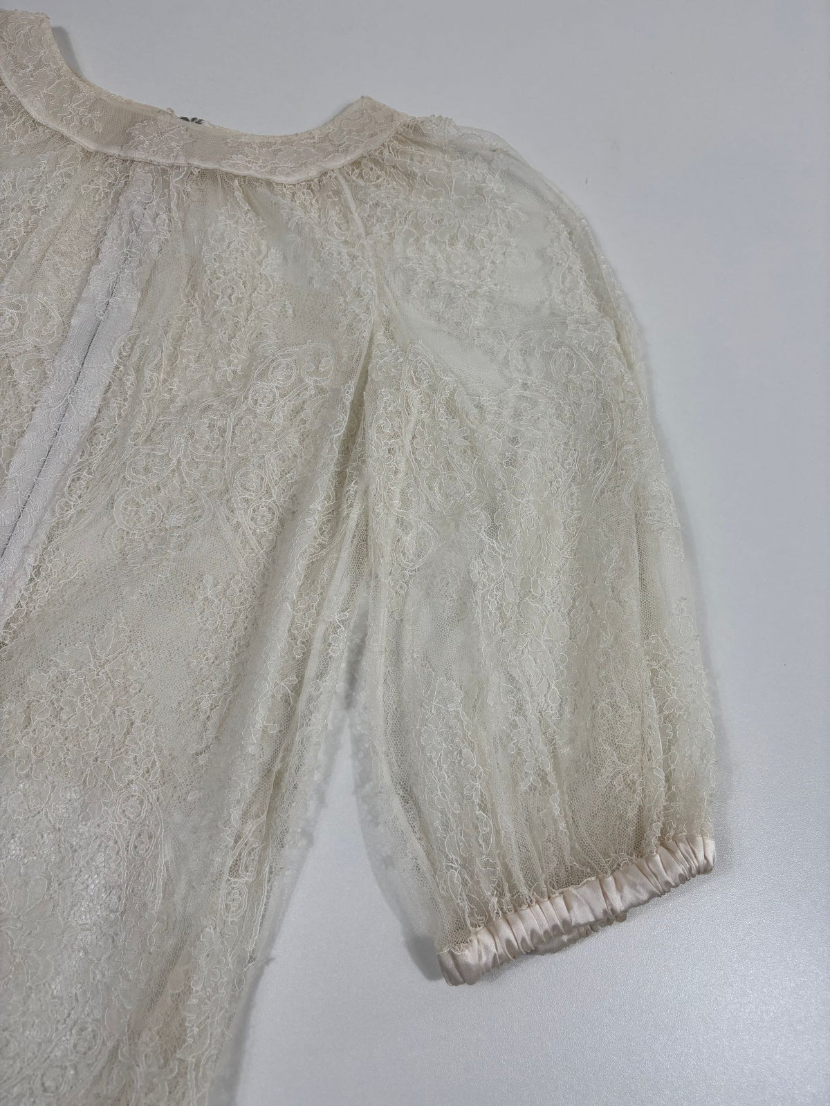 Haut Dolce & Gabbana dentelle Chantilly ivoire – Taille 38-3