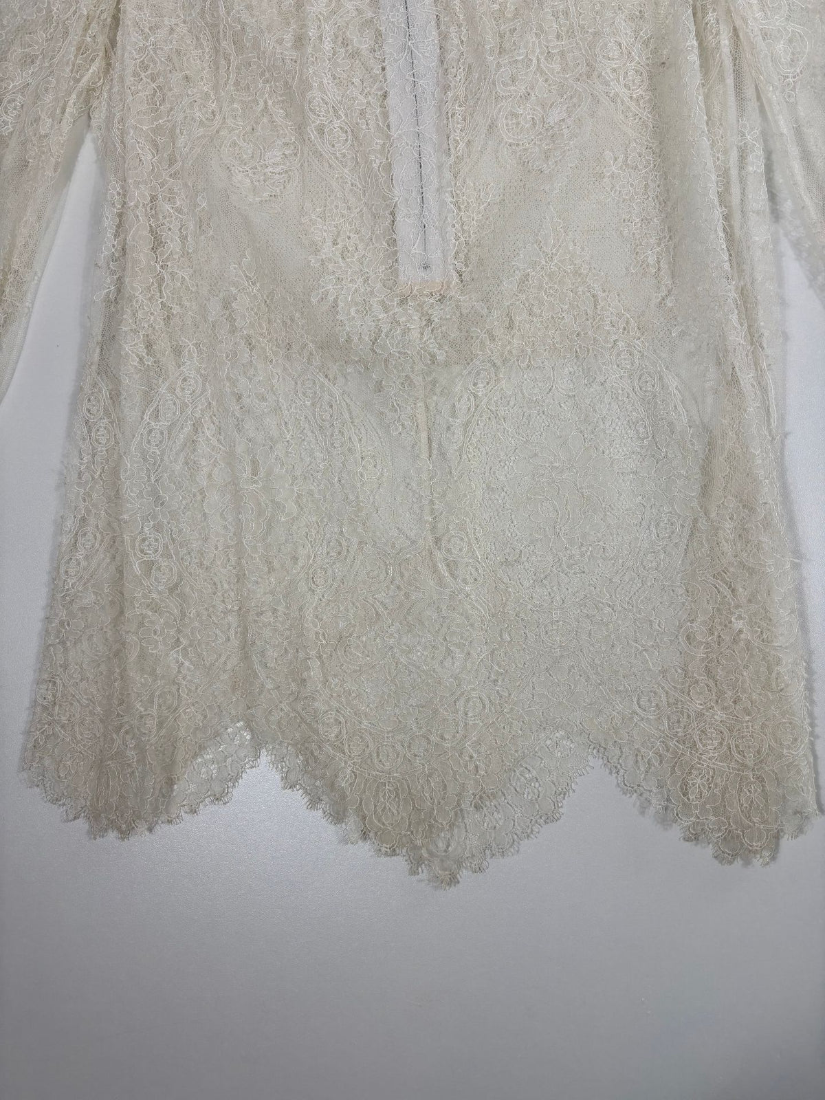 Haut Dolce & Gabbana dentelle Chantilly ivoire – Taille 38-4