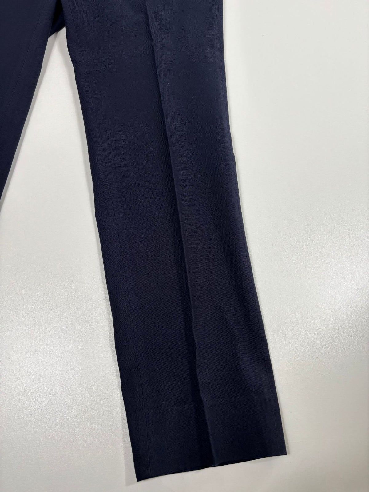 Pantalon Francesco Smalto sartorial coton bleu marine – Taille 48 (IT 56 / US 40)-5