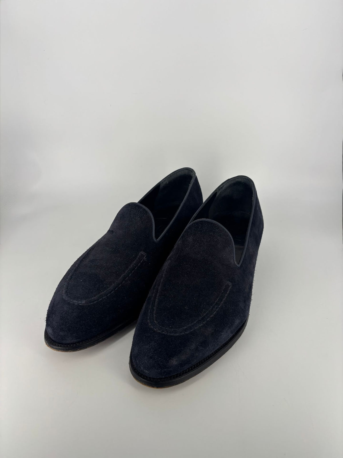 Mocassins J.M. Weston en daim bleu marine – Pointure 43-2