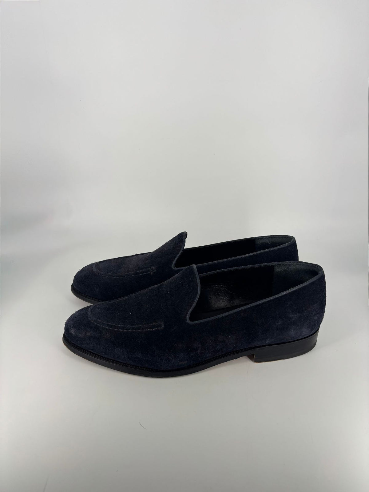 Mocassins J.M. Weston en daim bleu marine – Pointure 43-3
