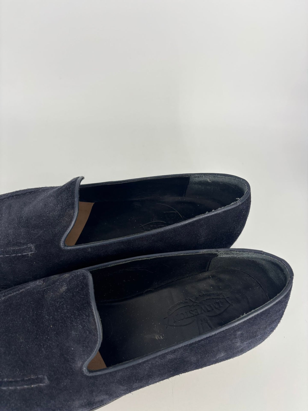 Mocassins J.M. Weston en daim bleu marine – Pointure 43-4