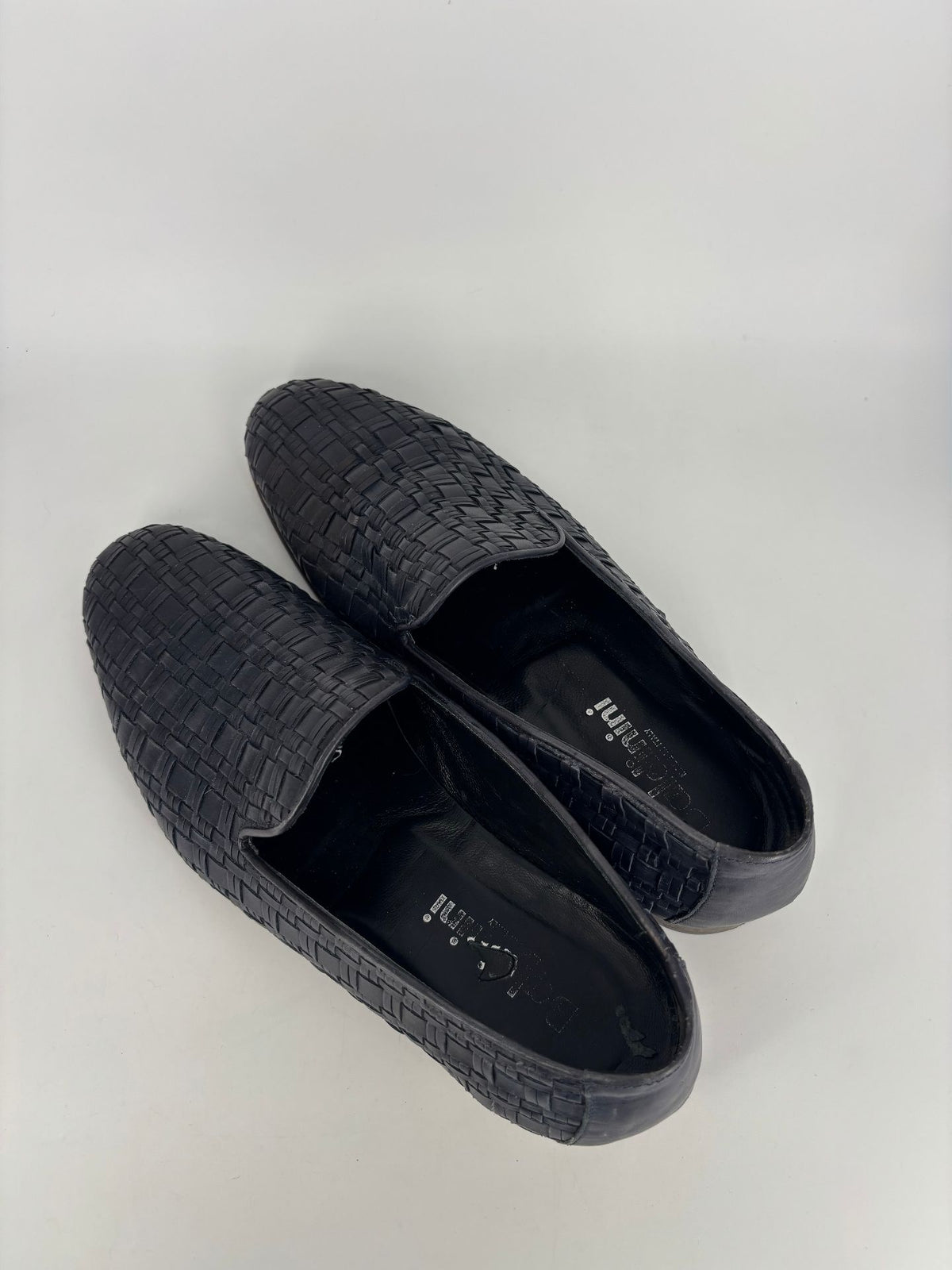 Mocassins Baldinini cuir tressé bleu marine style slipper – Pointure 43-9
