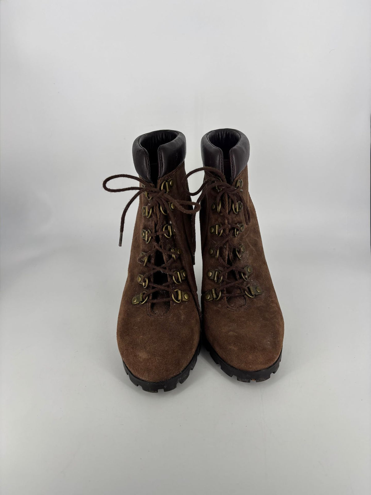 Bottines Lauren Ralph Lauren Darby daim marron à talon – Pointure 36-2