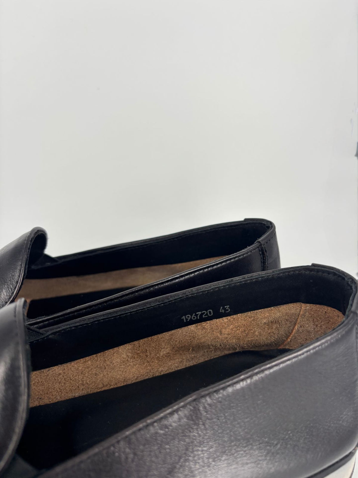 Mocassins Baldinini en cuir lisse noir semelle bicolore – Pointure 43-6