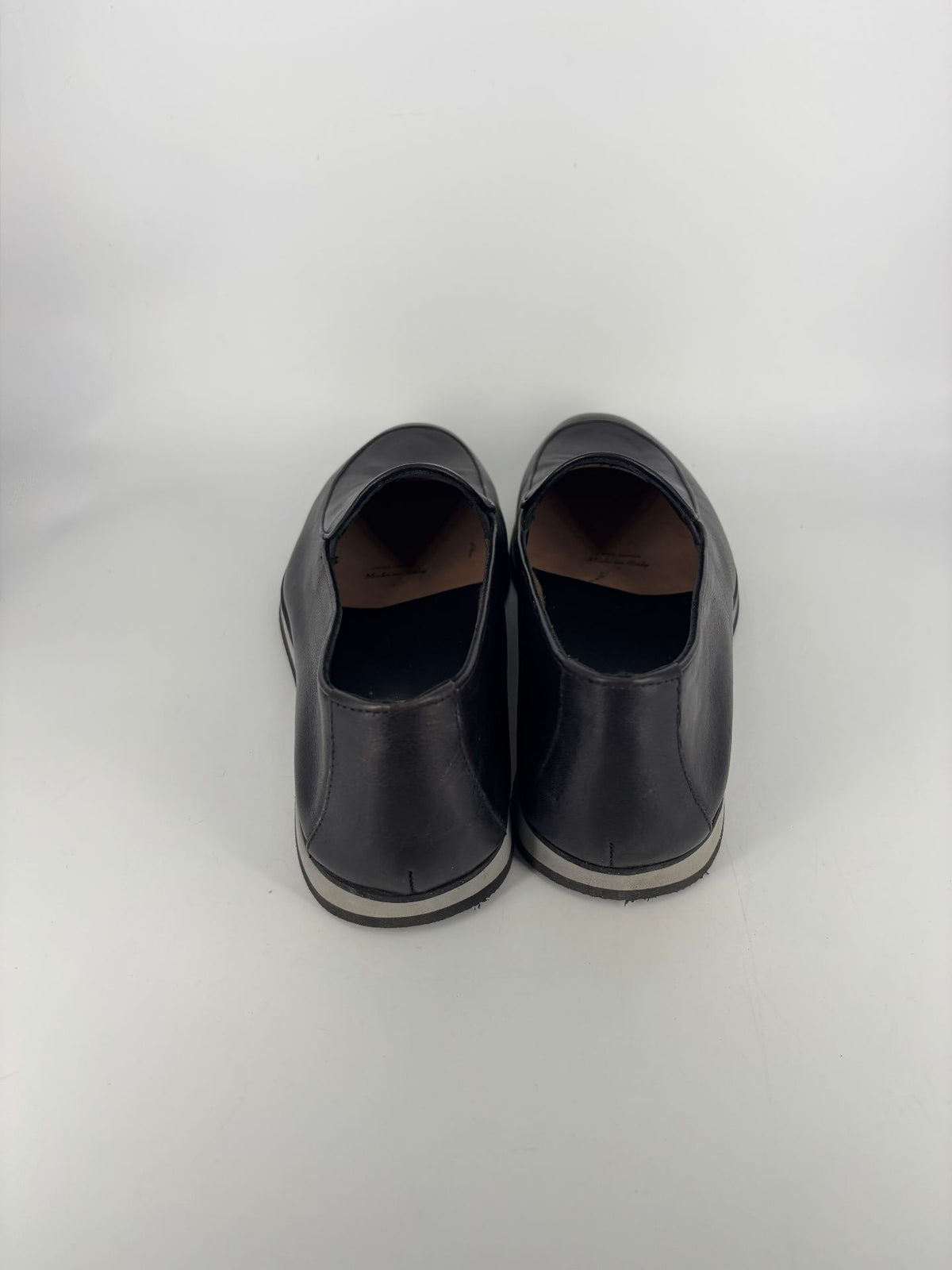 Mocassins Baldinini en cuir lisse noir semelle bicolore – Pointure 43-7