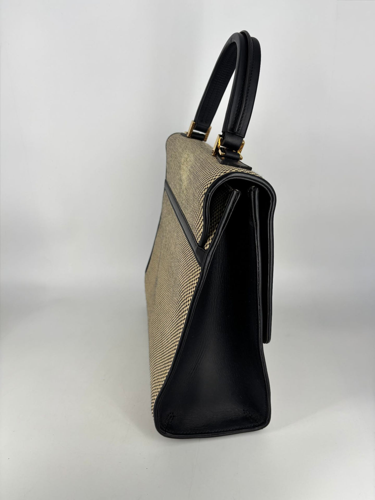 Sac Les Petits Joueurs Alex LOVE raffia et cuir noir-6