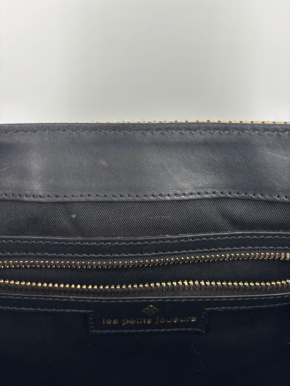 Sac Les Petits Joueurs Alex LOVE raffia et cuir noir-12