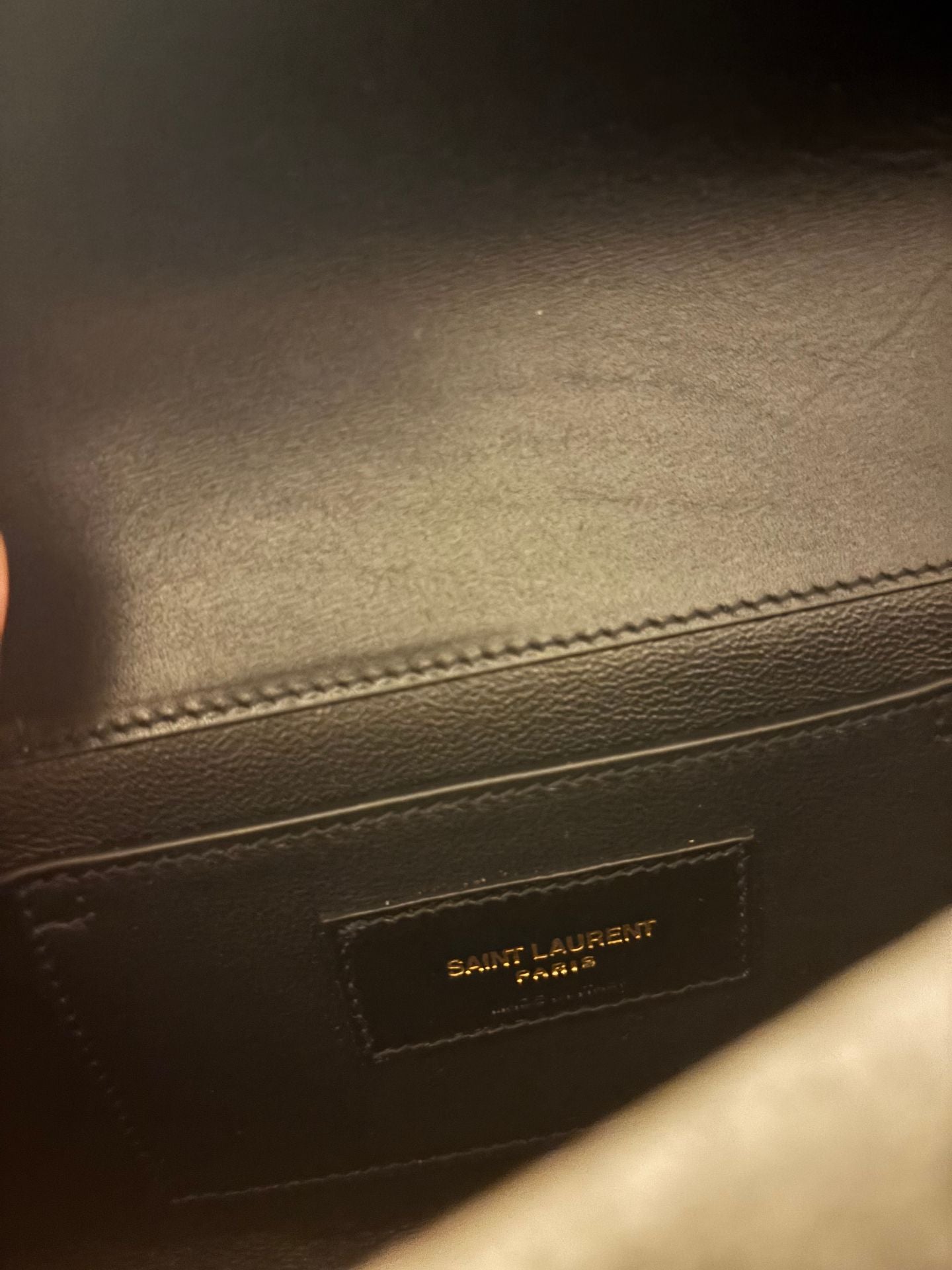 Pochette Manhattan Clutch cuir noir – Saint Laurent-5