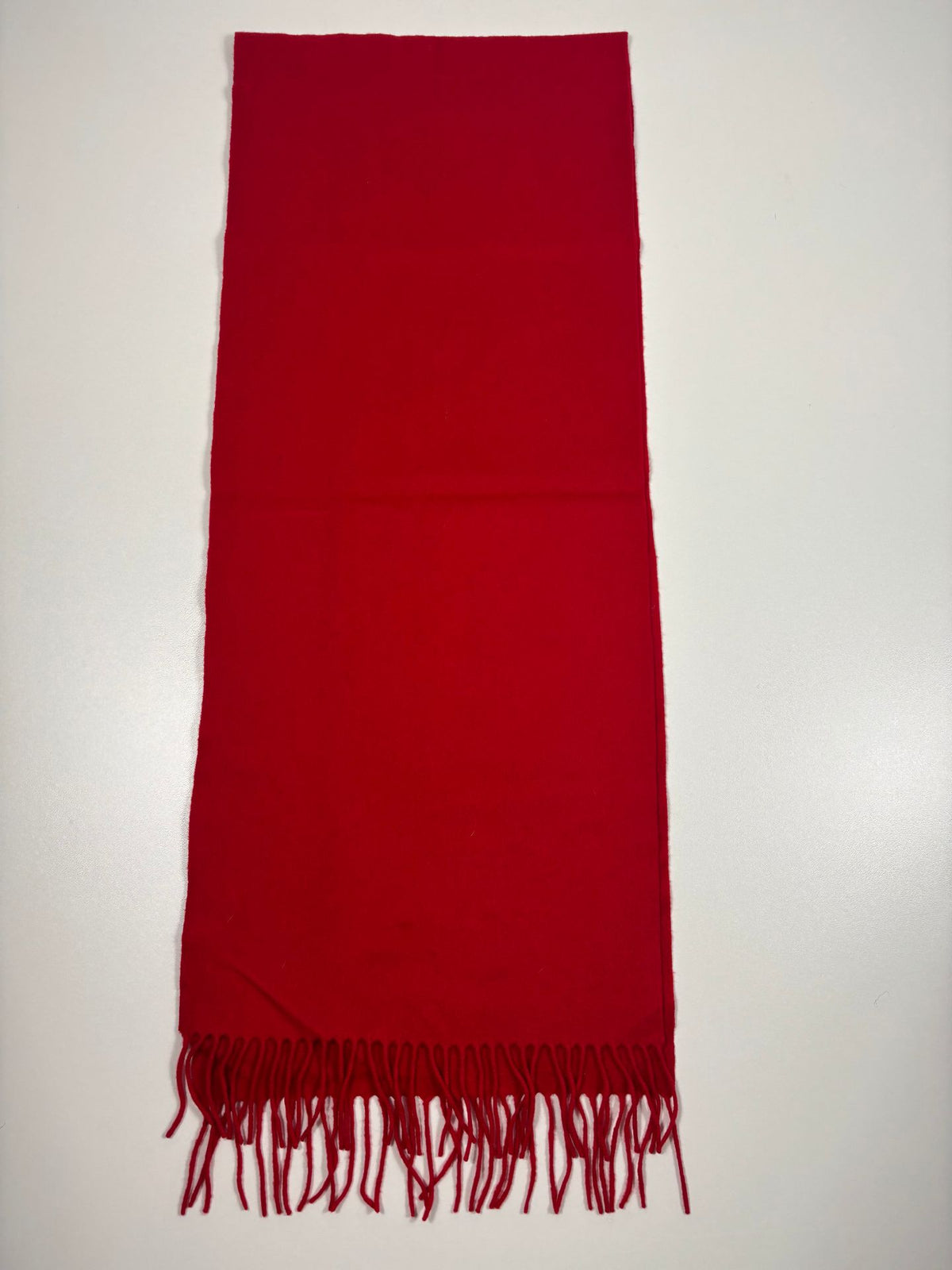 Écharpe Smalto en 100 % cachemire rouge à franges-4