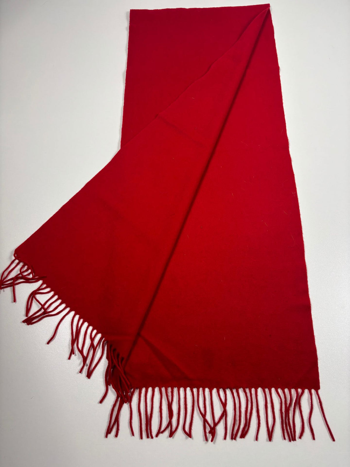 Écharpe Smalto en 100 % cachemire rouge à franges-2