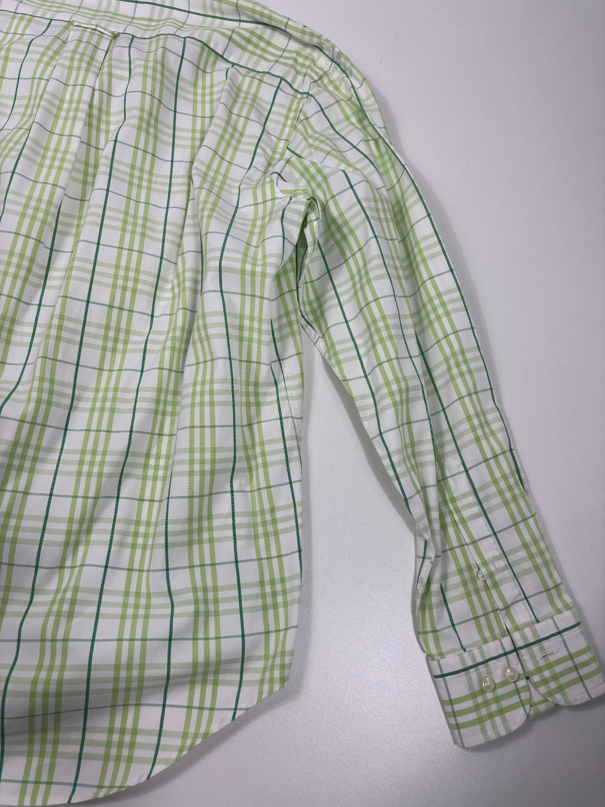 Chemise Burberry à carreaux verts col boutonné – Taille XL-8