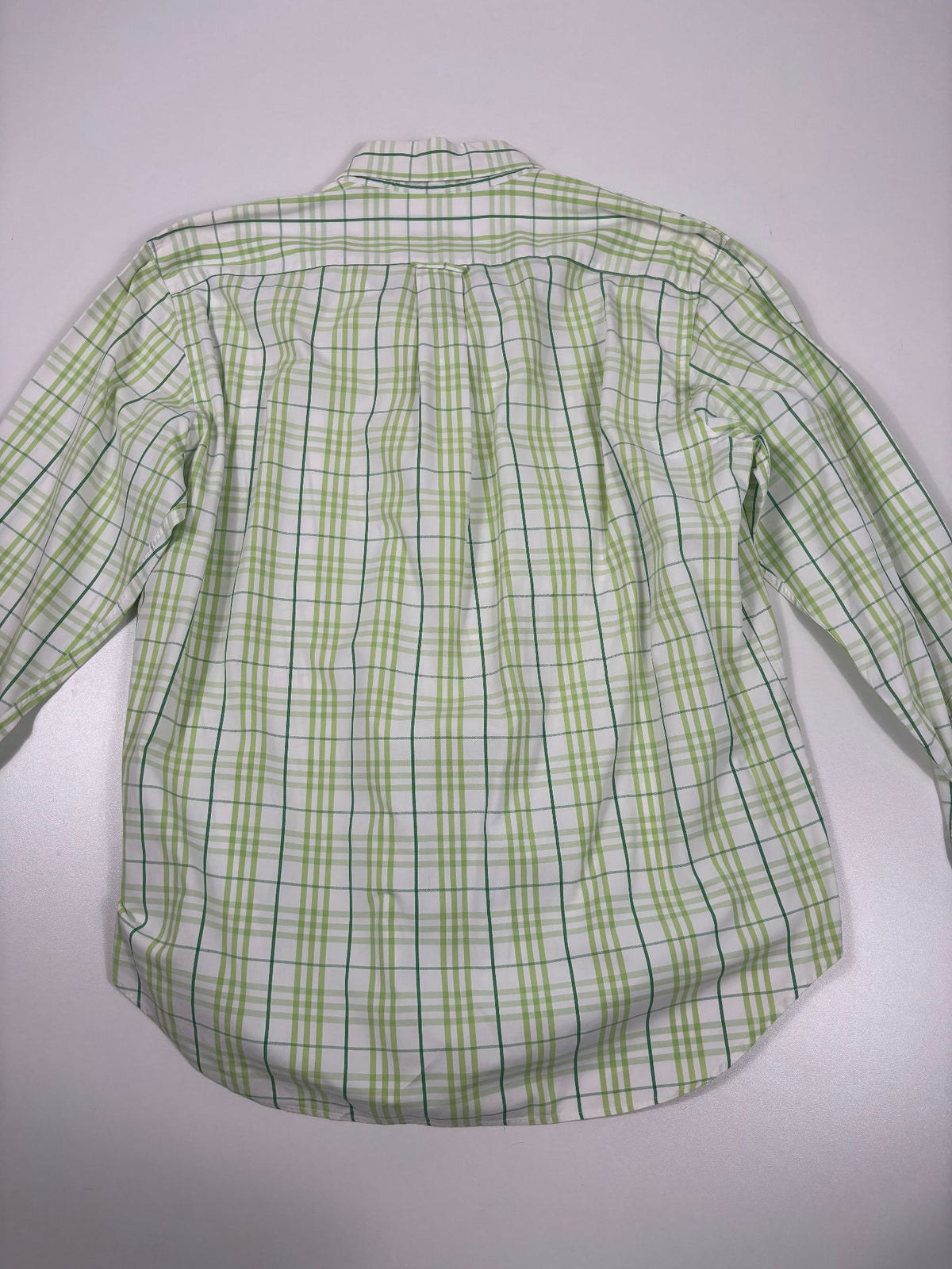 Chemise Burberry à carreaux verts col boutonné – Taille XL-9