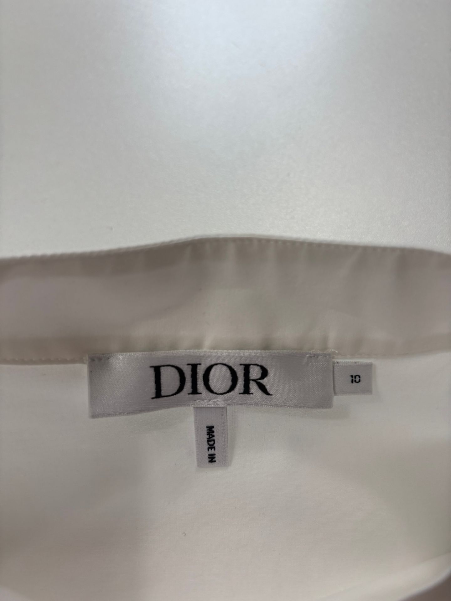 Chemise blanche Dior enfant abeille brodée rose – 10 ans-4
