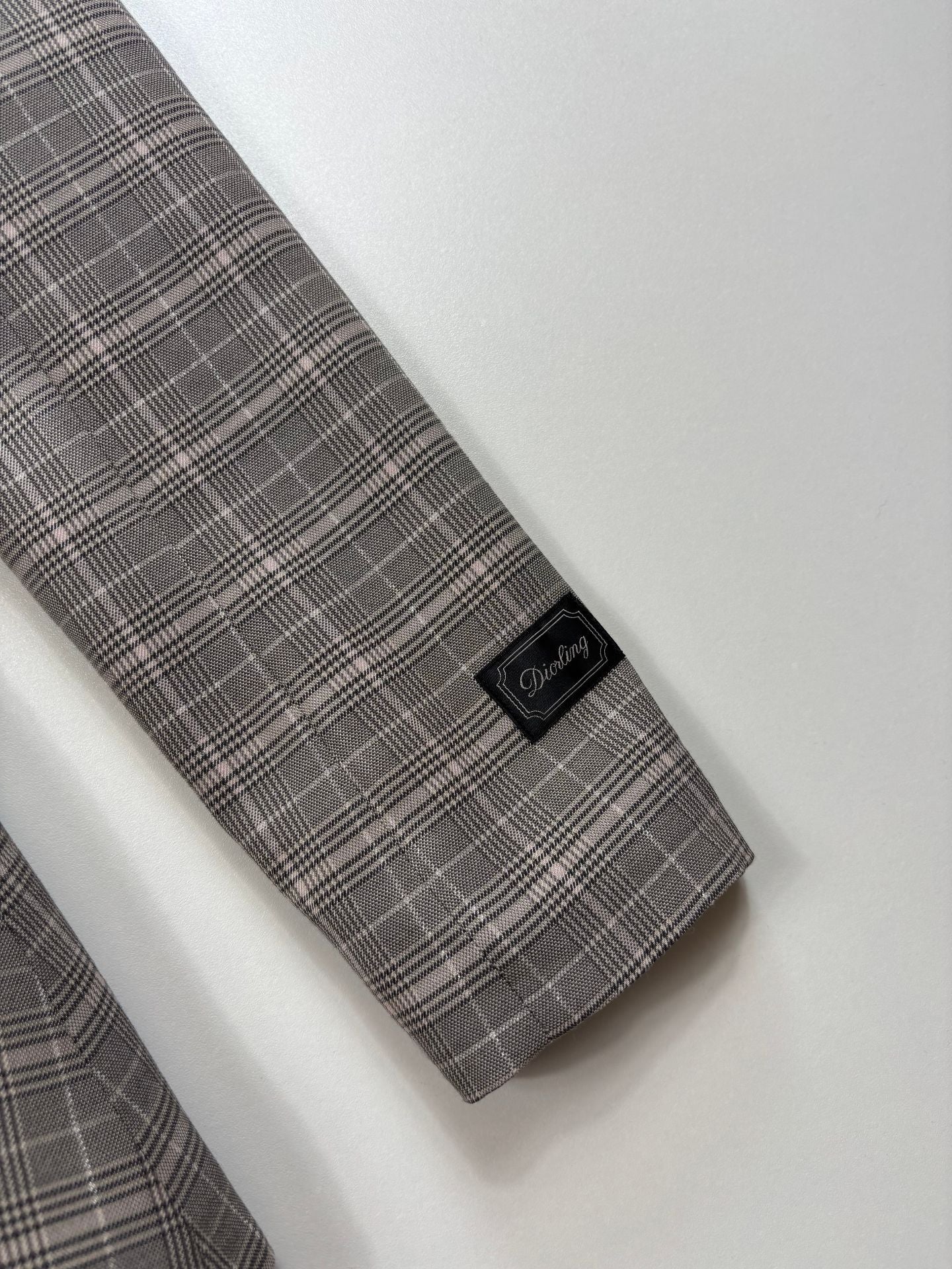 Ensemble Dior enfant veste + jupe plissée Prince de Galles gris – Taille 10 ans-6