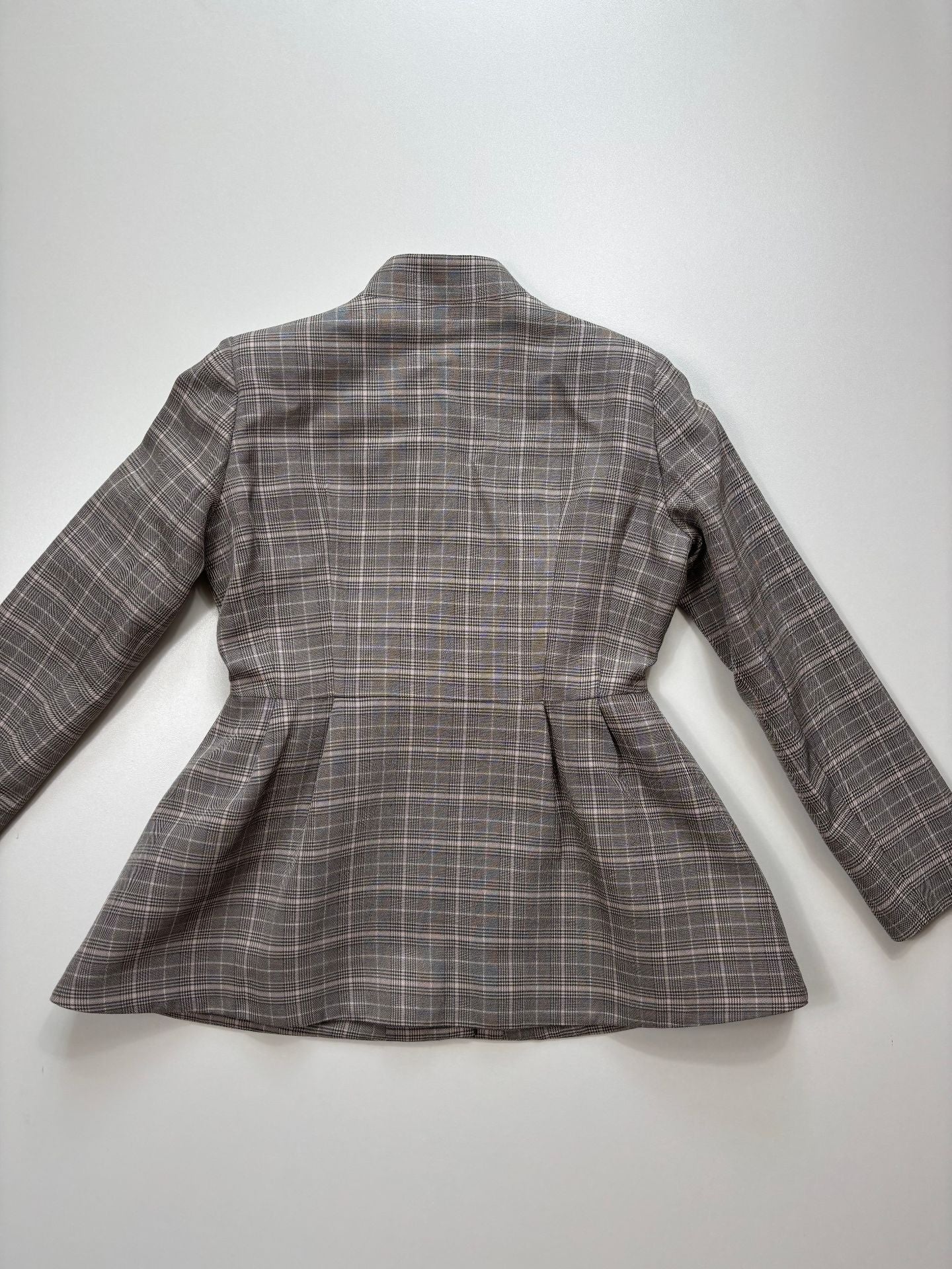 Ensemble Dior enfant veste + jupe plissée Prince de Galles gris – Taille 10 ans-10