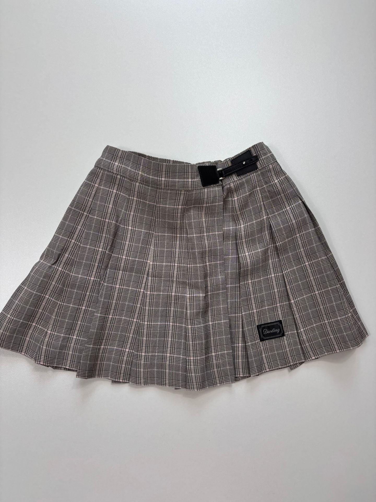 Ensemble Dior enfant veste + jupe plissée Prince de Galles gris – Taille 10 ans-11