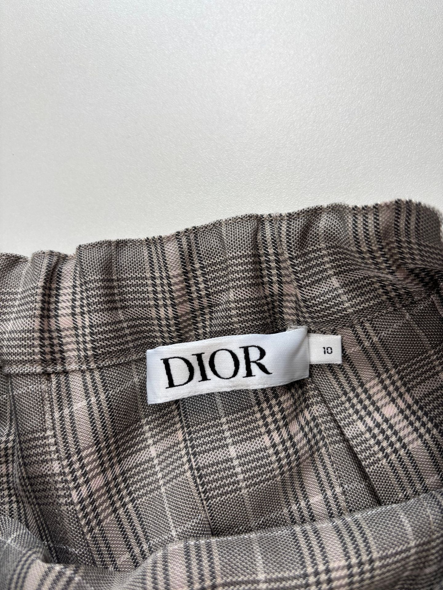 Ensemble Dior enfant veste + jupe plissée Prince de Galles gris – Taille 10 ans-14