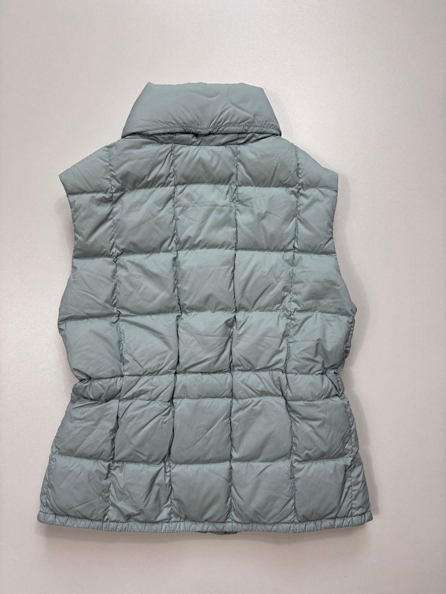 Doudoune sans manches Moncler bleu glacier patch logo – Taille 8 ans-7