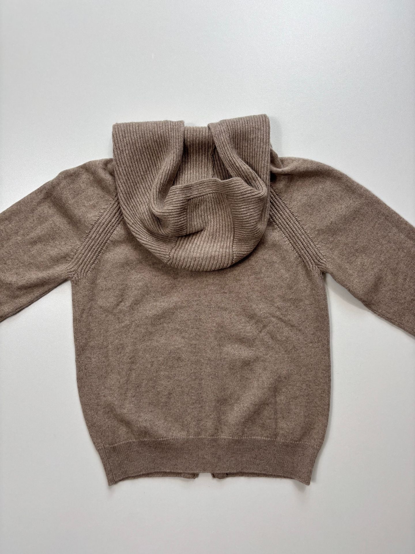 Ensemble Loro Piana enfant hoodie + jogger 100% cachemire taupe-13