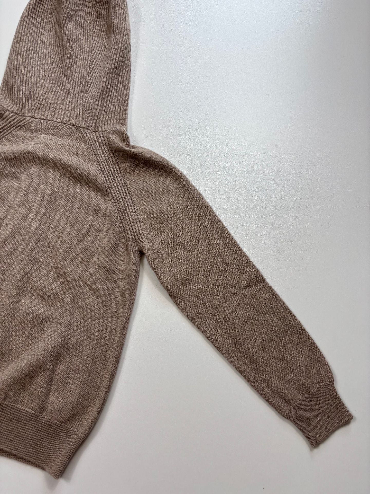 Ensemble Loro Piana enfant hoodie + jogger 100% cachemire taupe-14