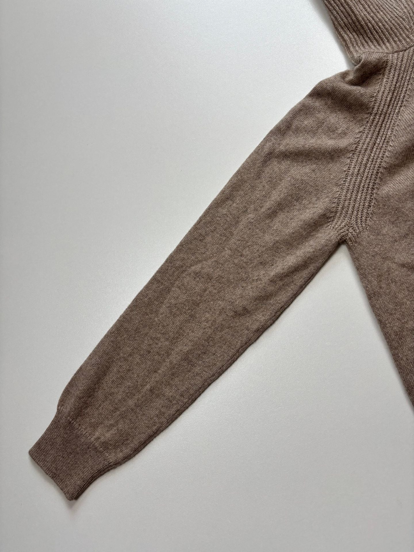 Ensemble Loro Piana enfant hoodie + jogger 100% cachemire taupe-15