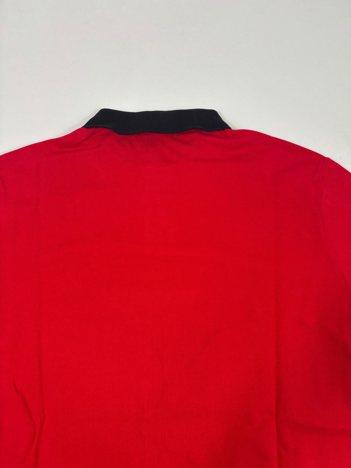 Polo Ralph Lauren rouge à col noir logo brodé doré – Taille XL-10
