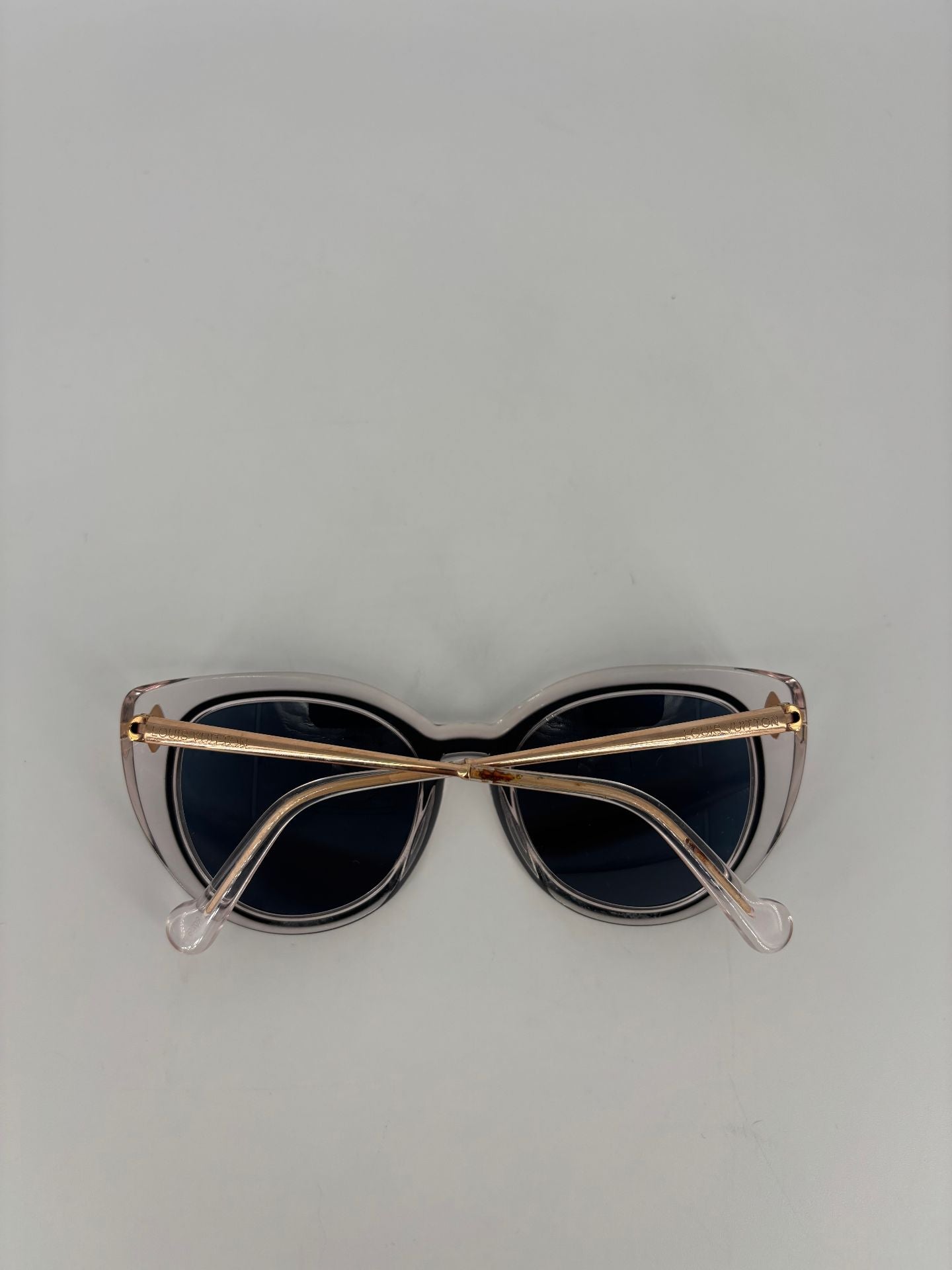 Lunettes de soleil Louis Vuitton cat-eye métal rose gold verres miroir-11