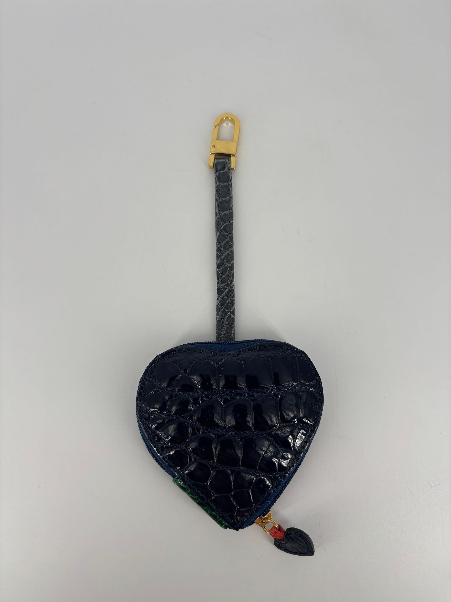 Porte-monnaie cœur L'Abeille Allègre en cuir exotique multicolore-2