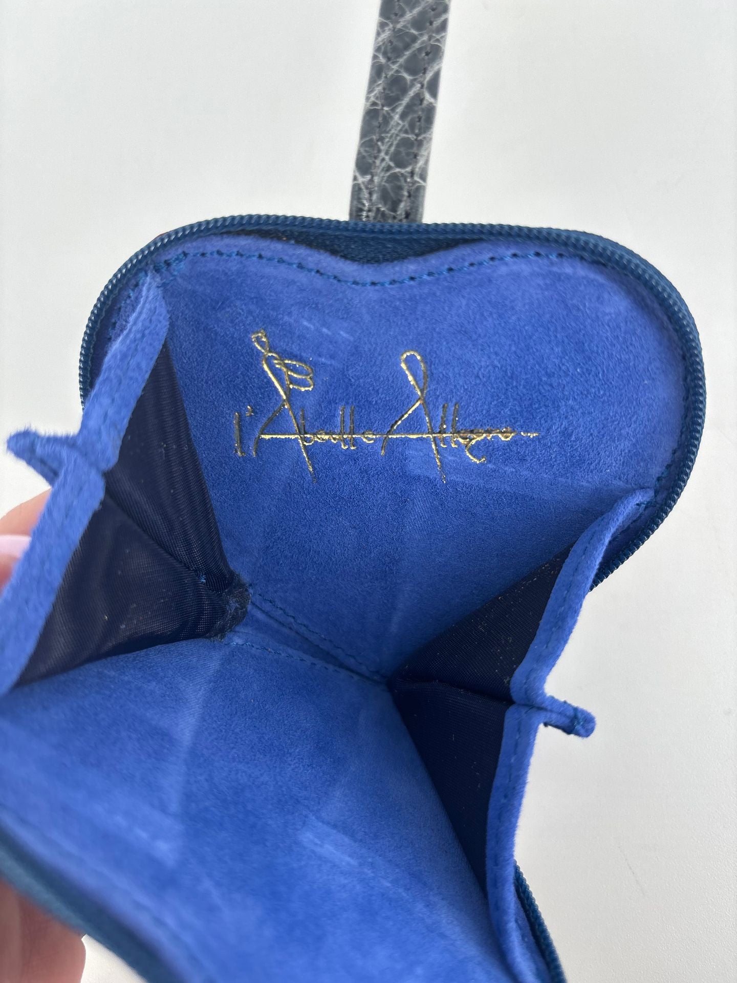 Porte-monnaie cœur L'Abeille Allègre en cuir exotique multicolore-6
