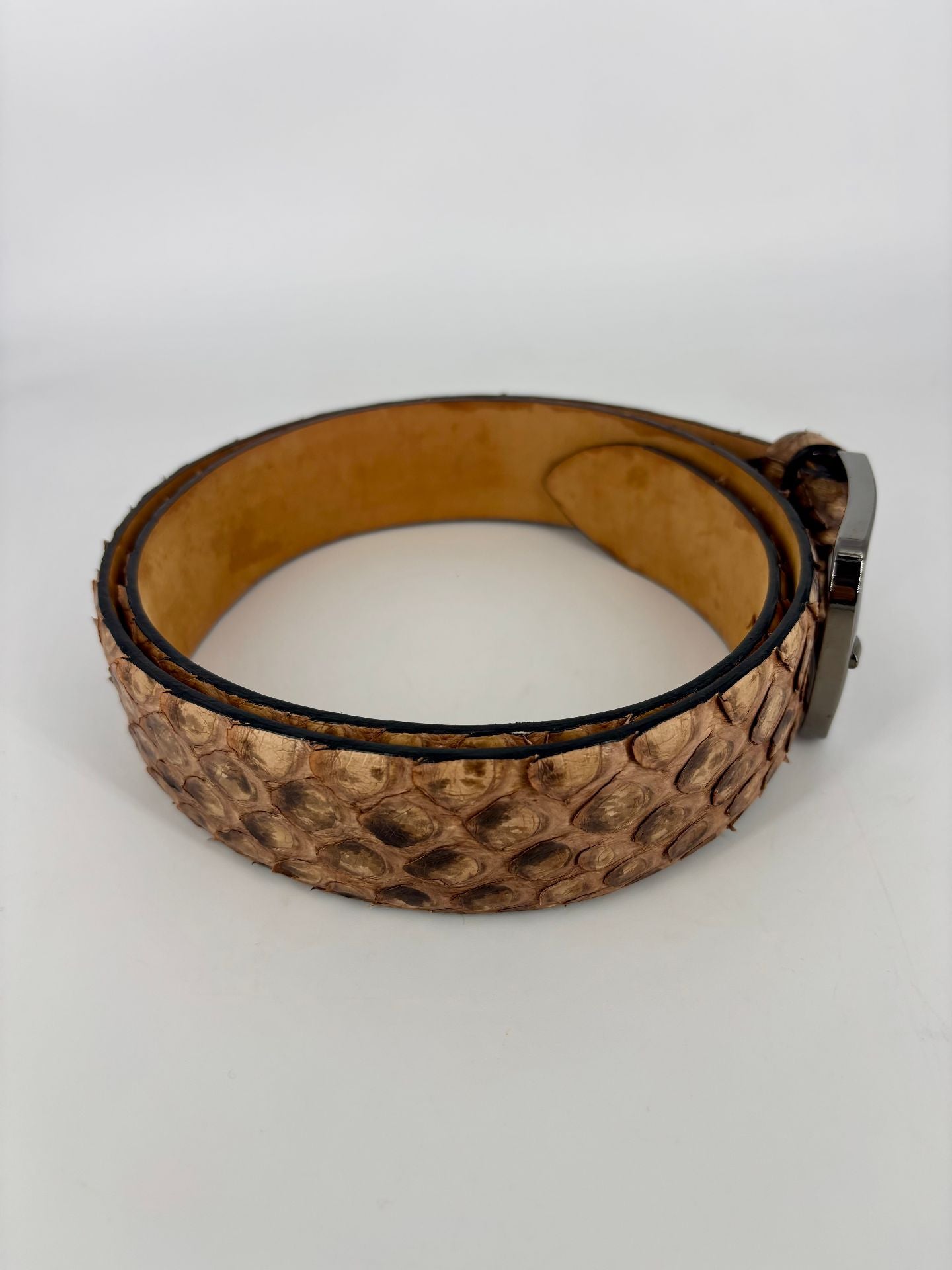 Ceinture python véritable artisanale - Made in Italy-2