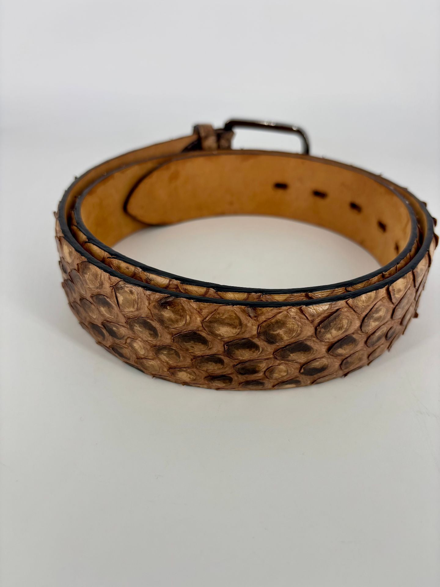 Ceinture python véritable artisanale - Made in Italy-4