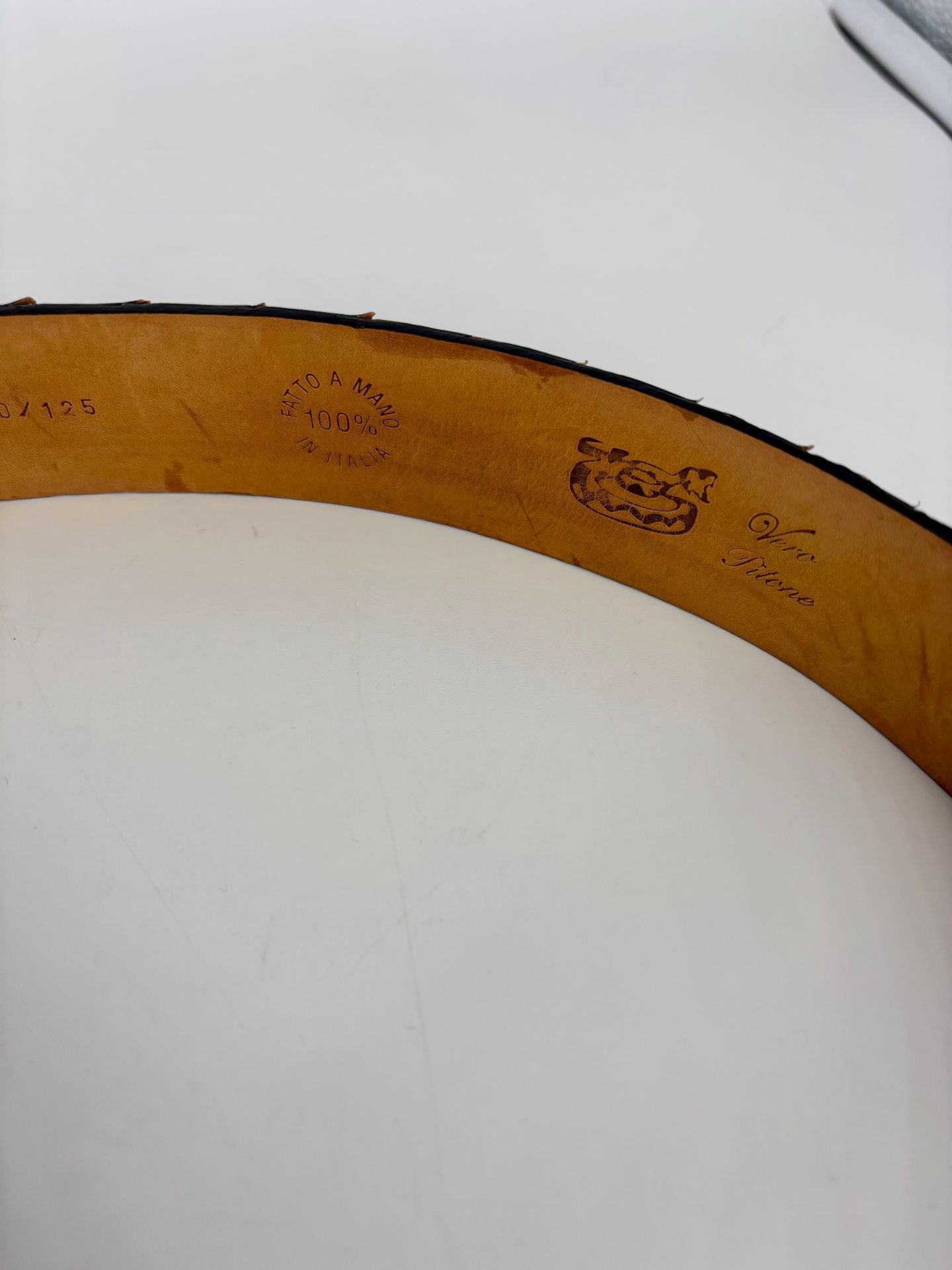 Ceinture python véritable artisanale - Made in Italy-7