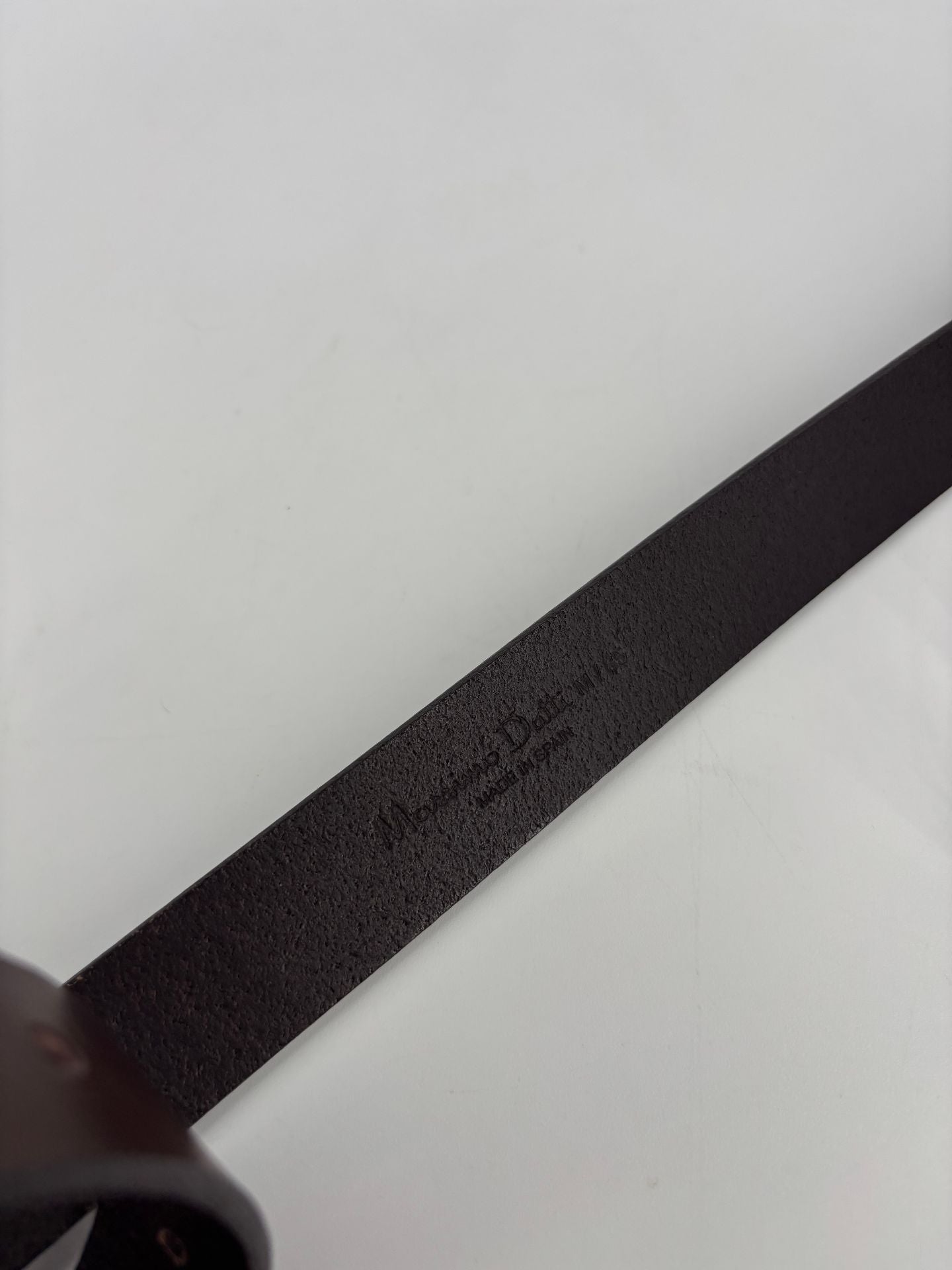 Ceinture Massimo Dutti cuir marron boucle dorée – Taille M-7
