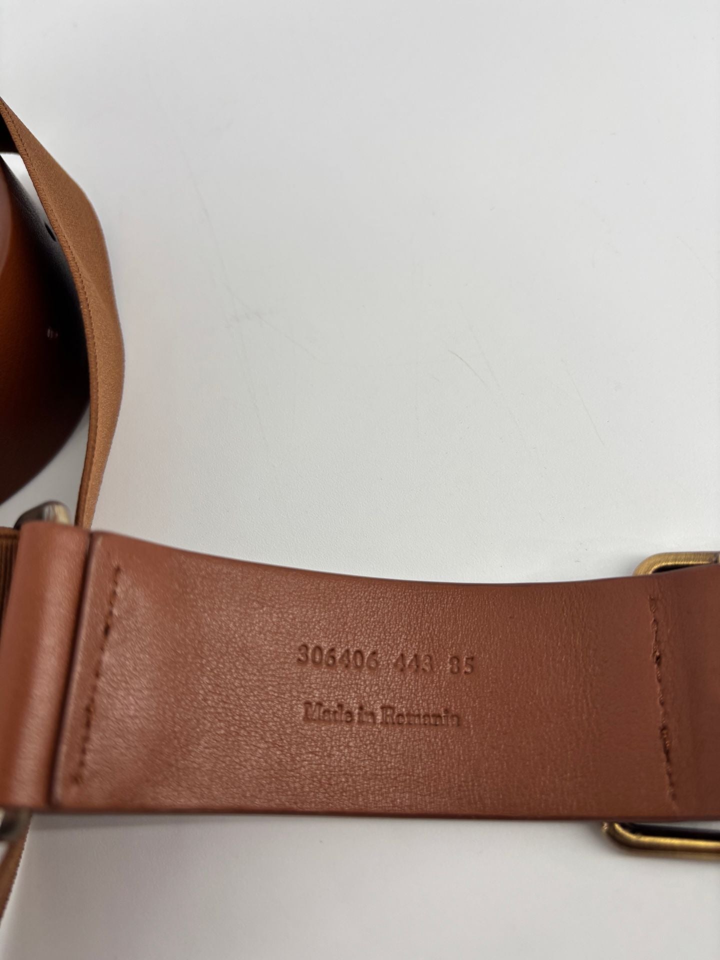 Ceinture Akris Sporty-Belt élastique cuir de veau boucle trapèze – 35 mm-5