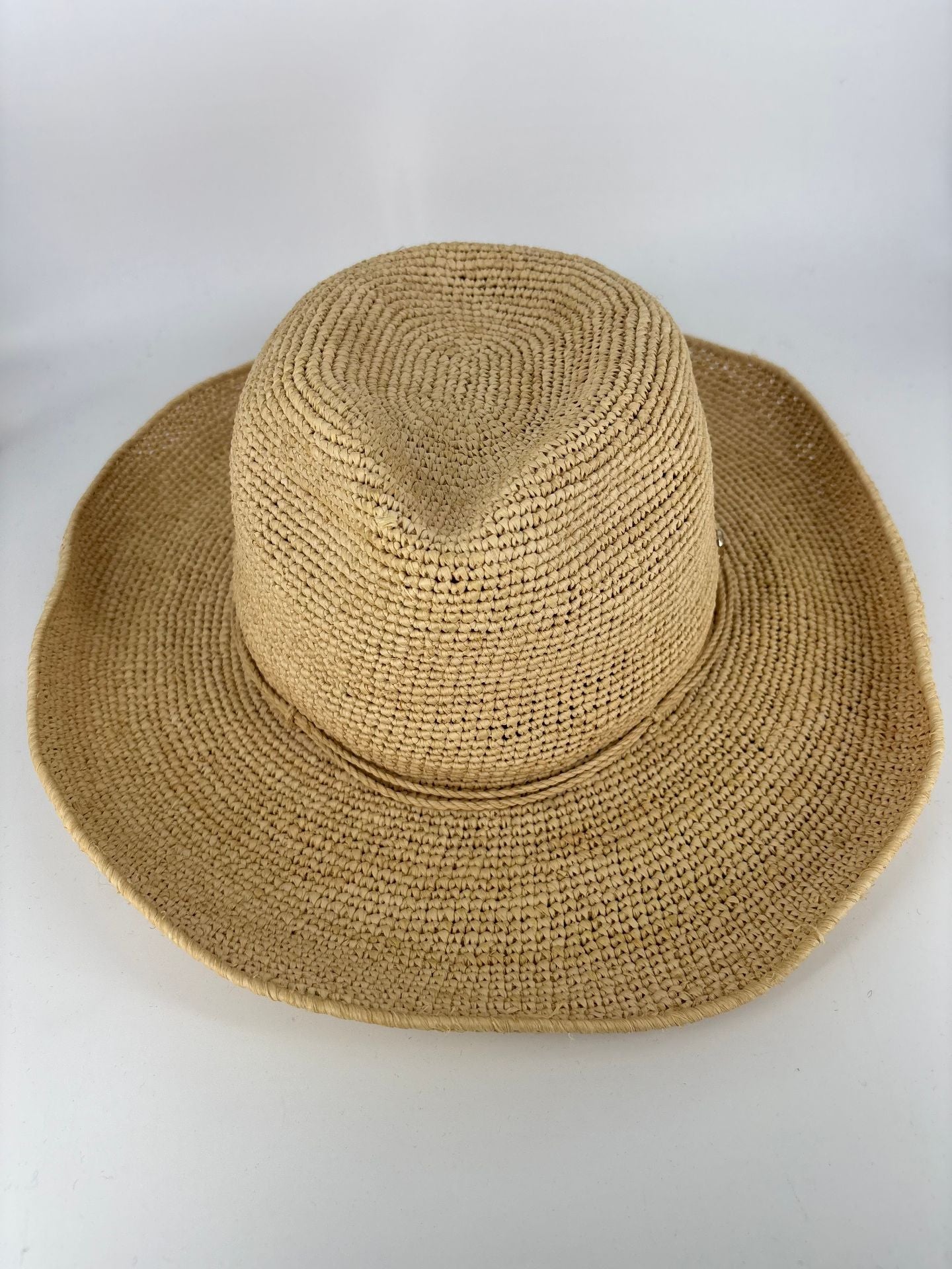 Chapeau Helen Kaminski Belen raffia tressé main naturel – bord large 9 cm-5