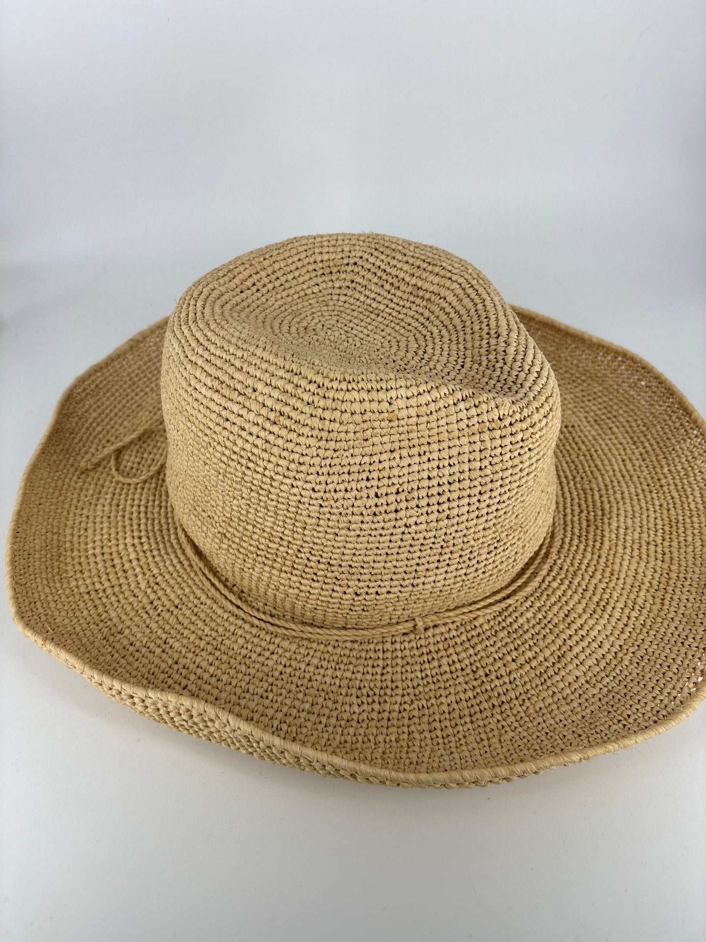 Chapeau Helen Kaminski Belen raffia tressé main naturel – bord large 9 cm-6