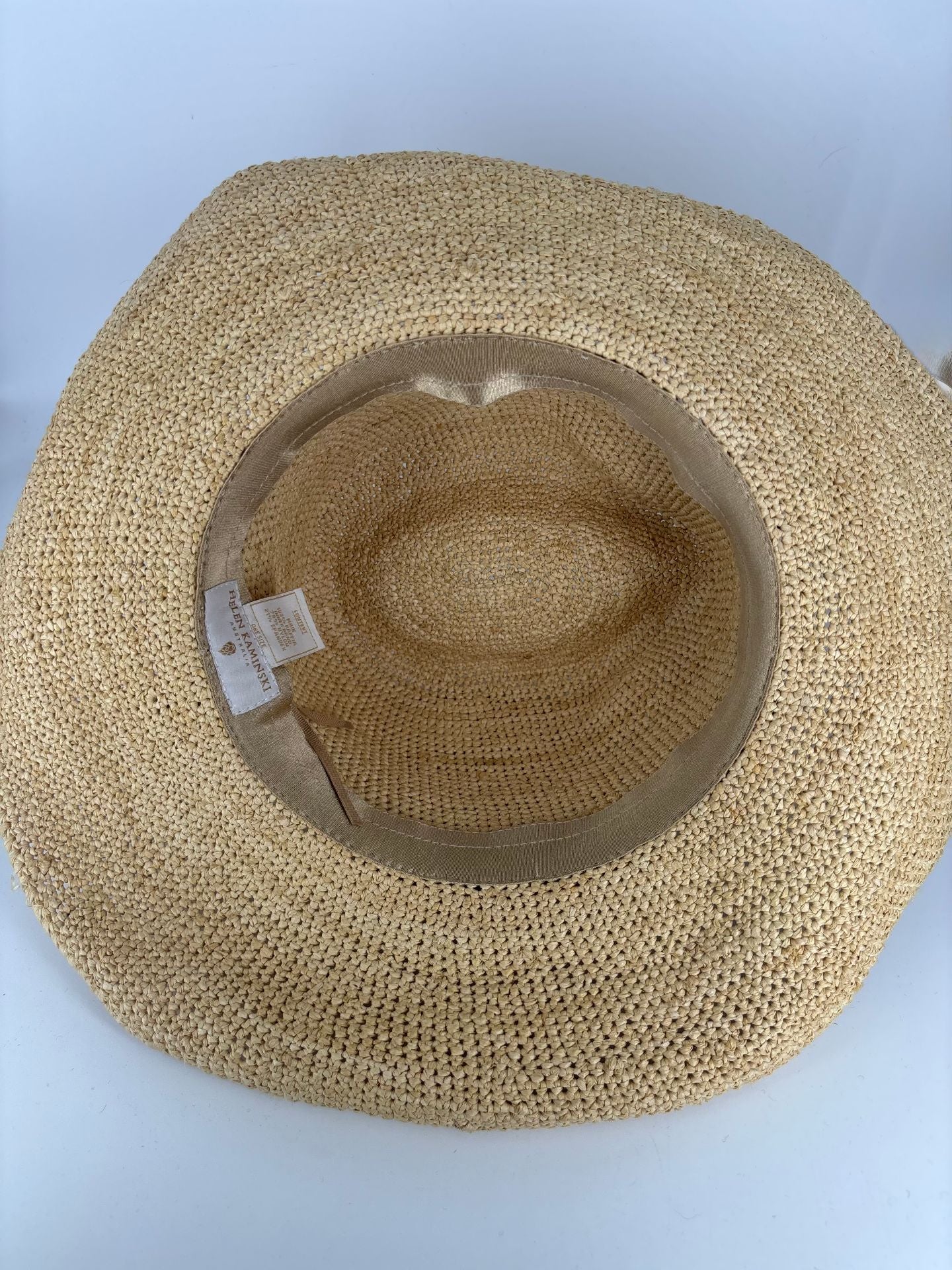 Chapeau Helen Kaminski Belen raffia tressé main naturel – bord large 9 cm-7