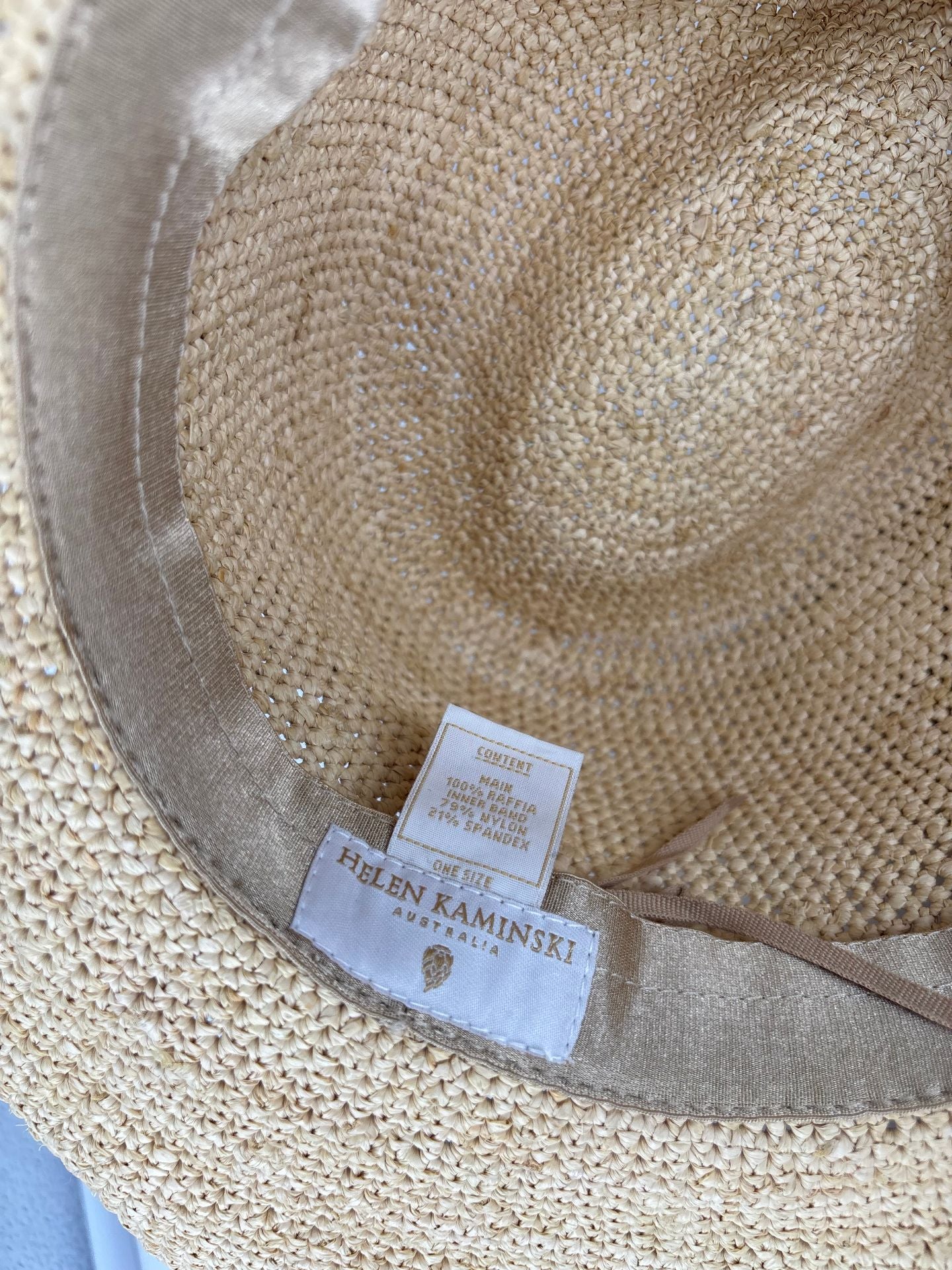 Chapeau Helen Kaminski Belen raffia tressé main naturel – bord large 9 cm-8