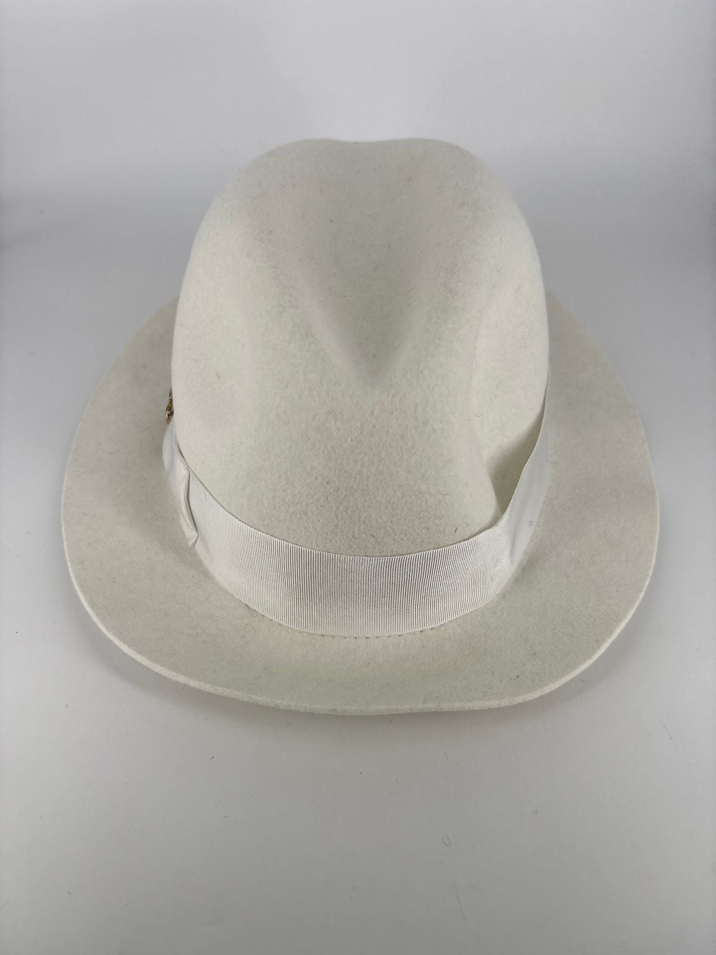 Chapeau Borsalino x Elie Saab modèle Nila feutre de poil blanc neuf – Collection capsule-7