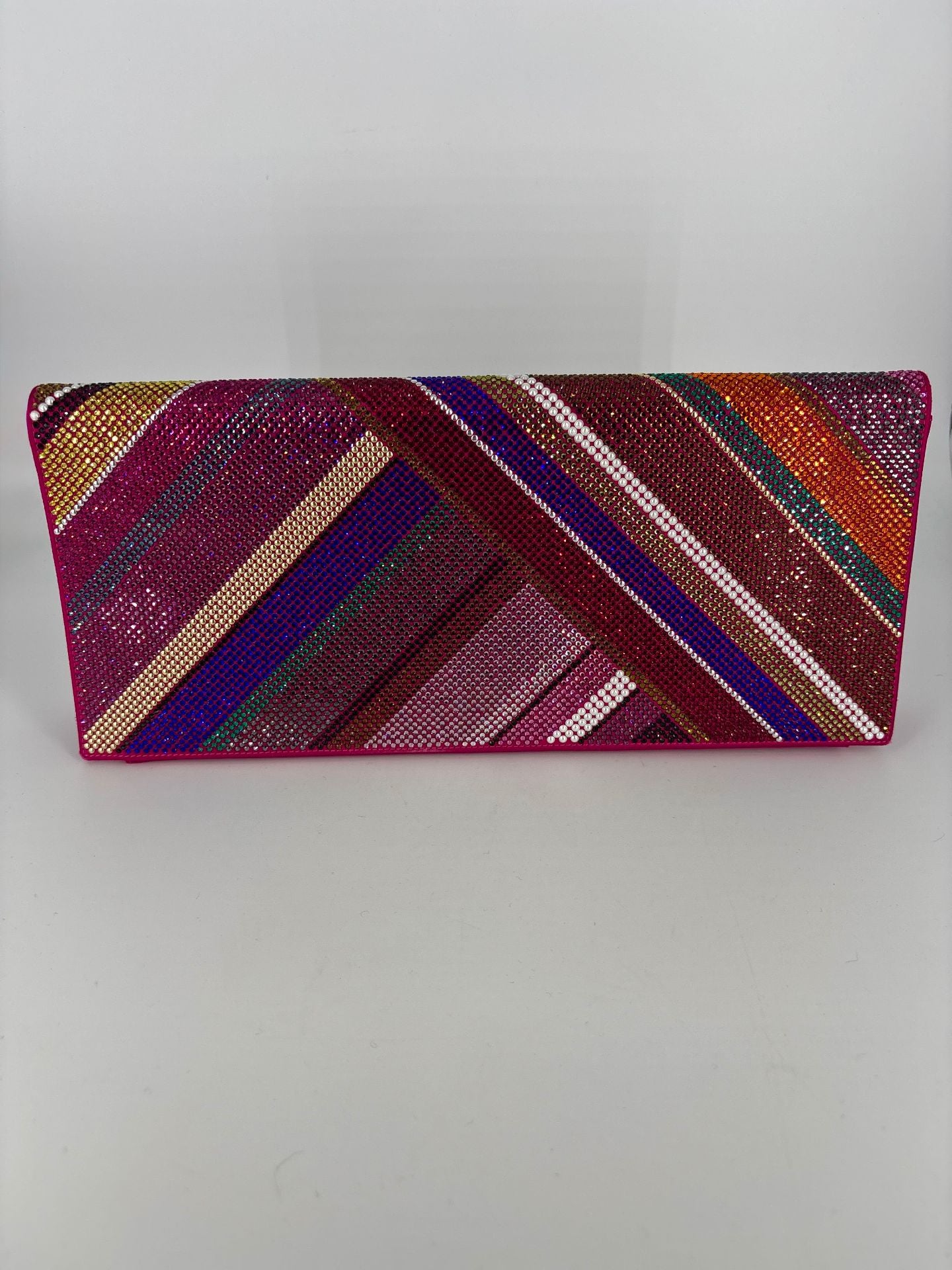 Pochette Renaud Pellegrino intégralement pailletée – Sac de soirée 28 × 12 cm-2