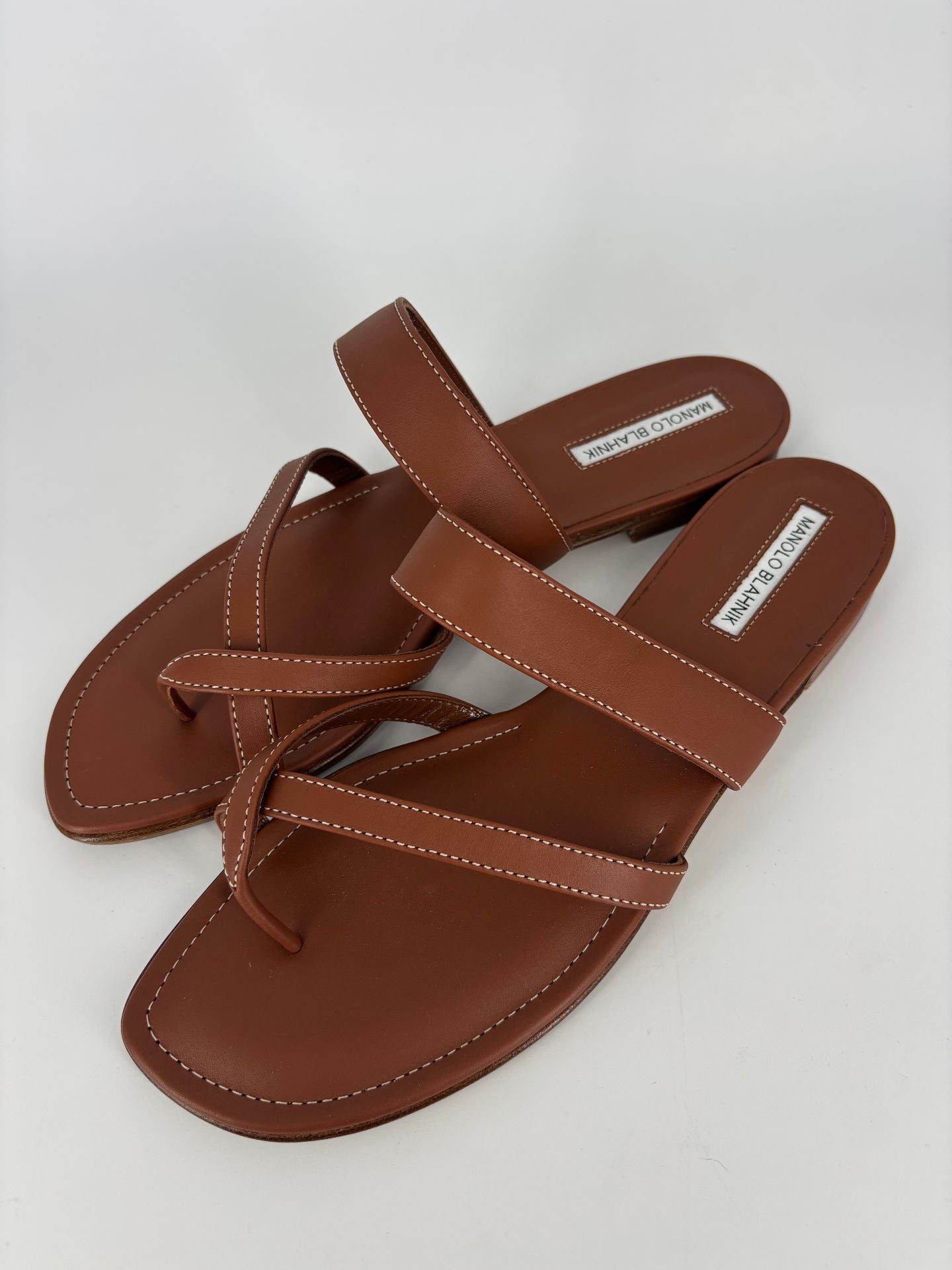 Sandales Manolo Blahnik Susacru cuir marron – Taille 42,5-2