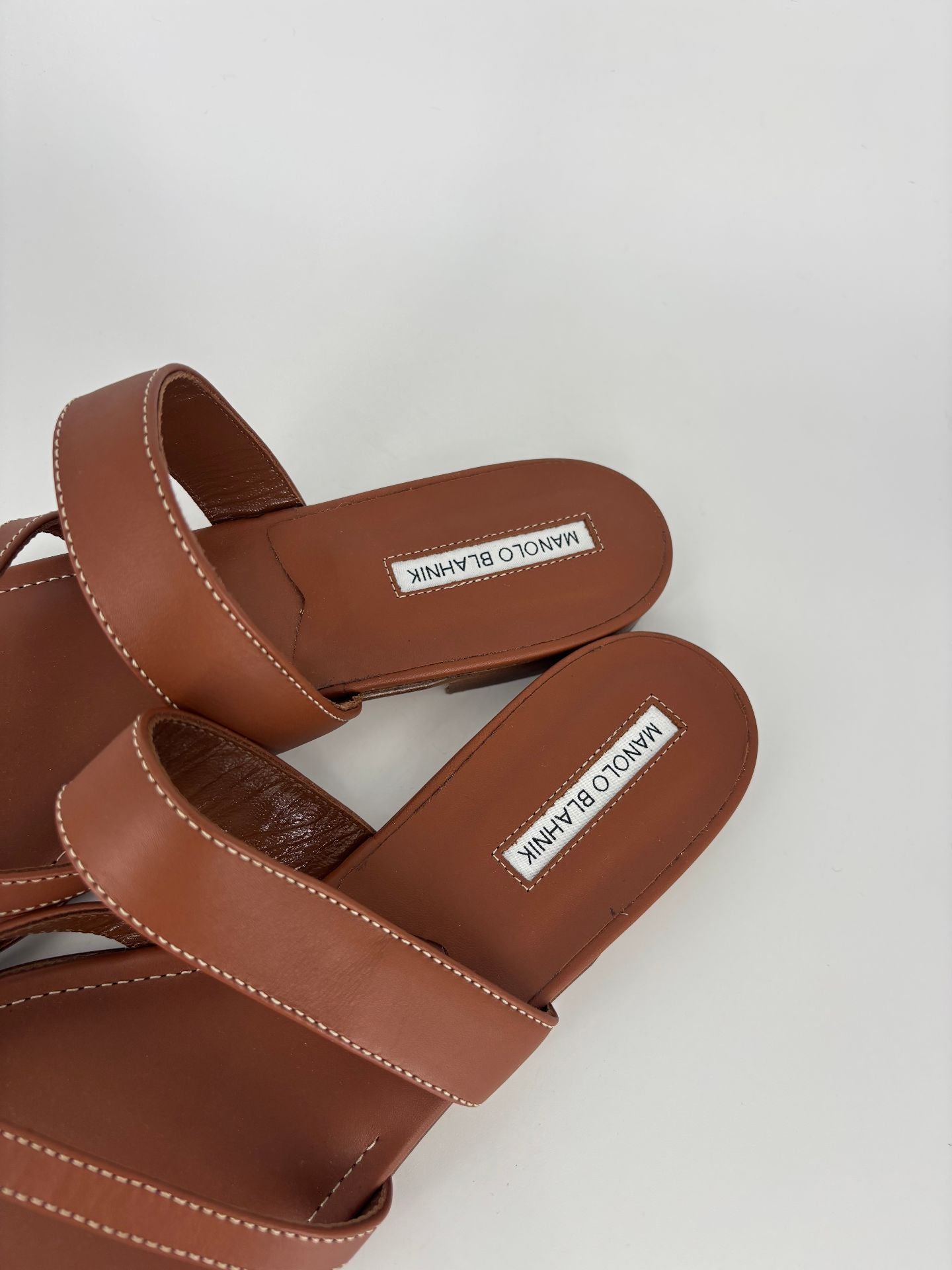 Sandales Manolo Blahnik Susacru cuir marron – Taille 42,5-3