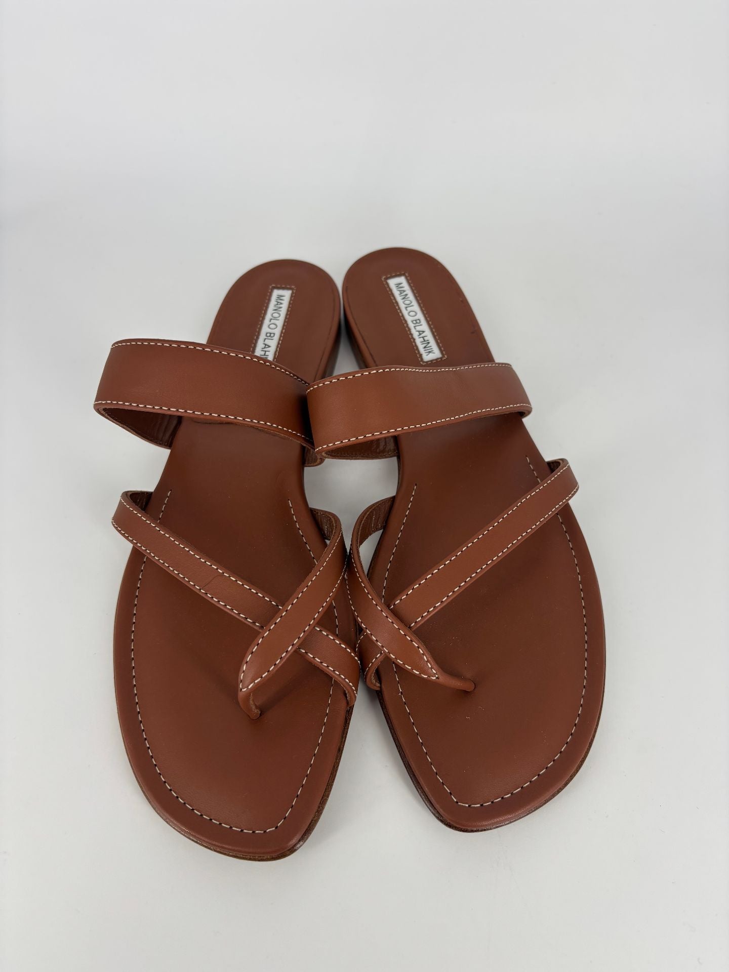 Sandales Manolo Blahnik Susacru cuir marron – Taille 42,5-4