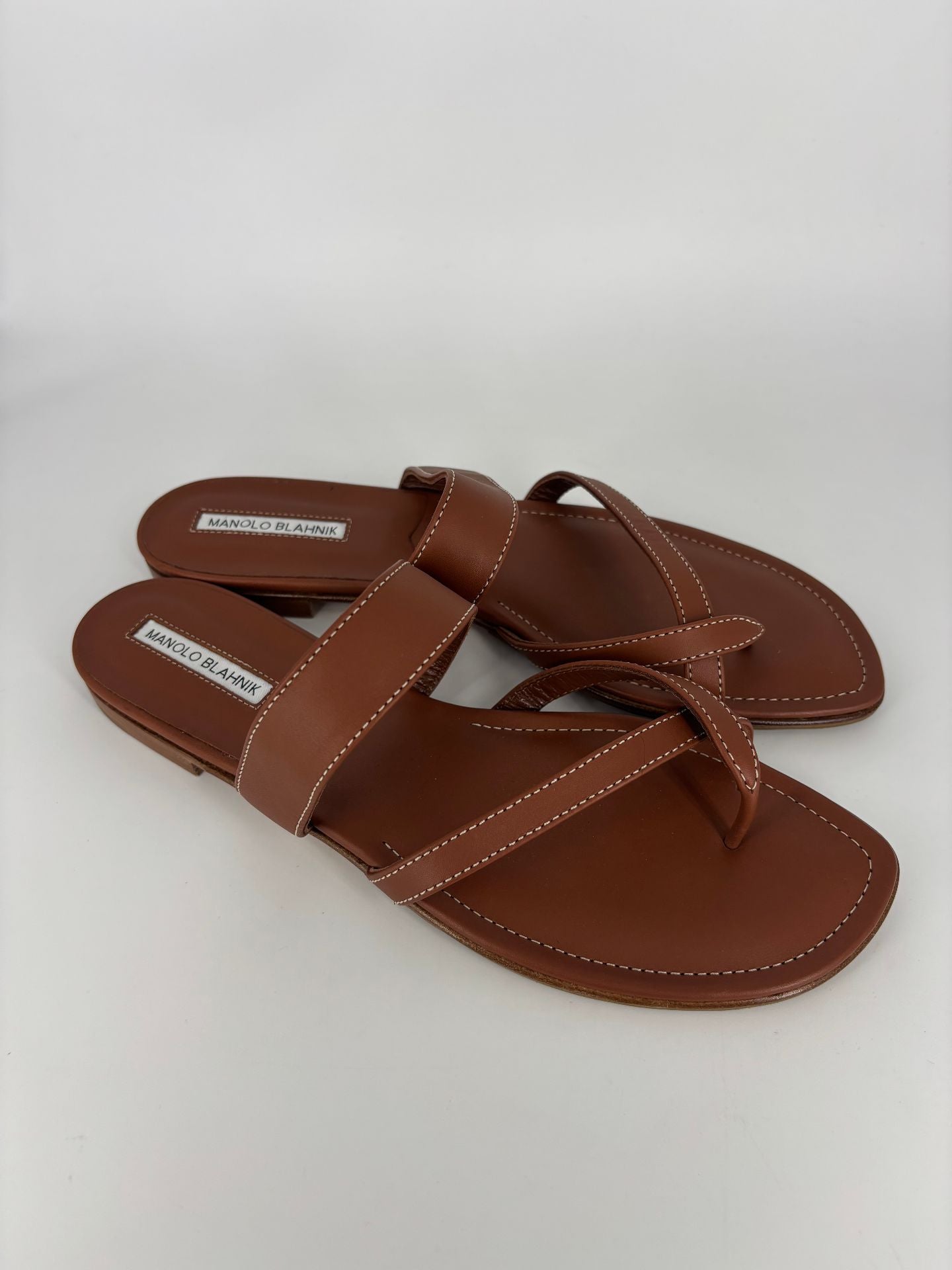 Sandales Manolo Blahnik Susacru cuir marron – Taille 42,5-5