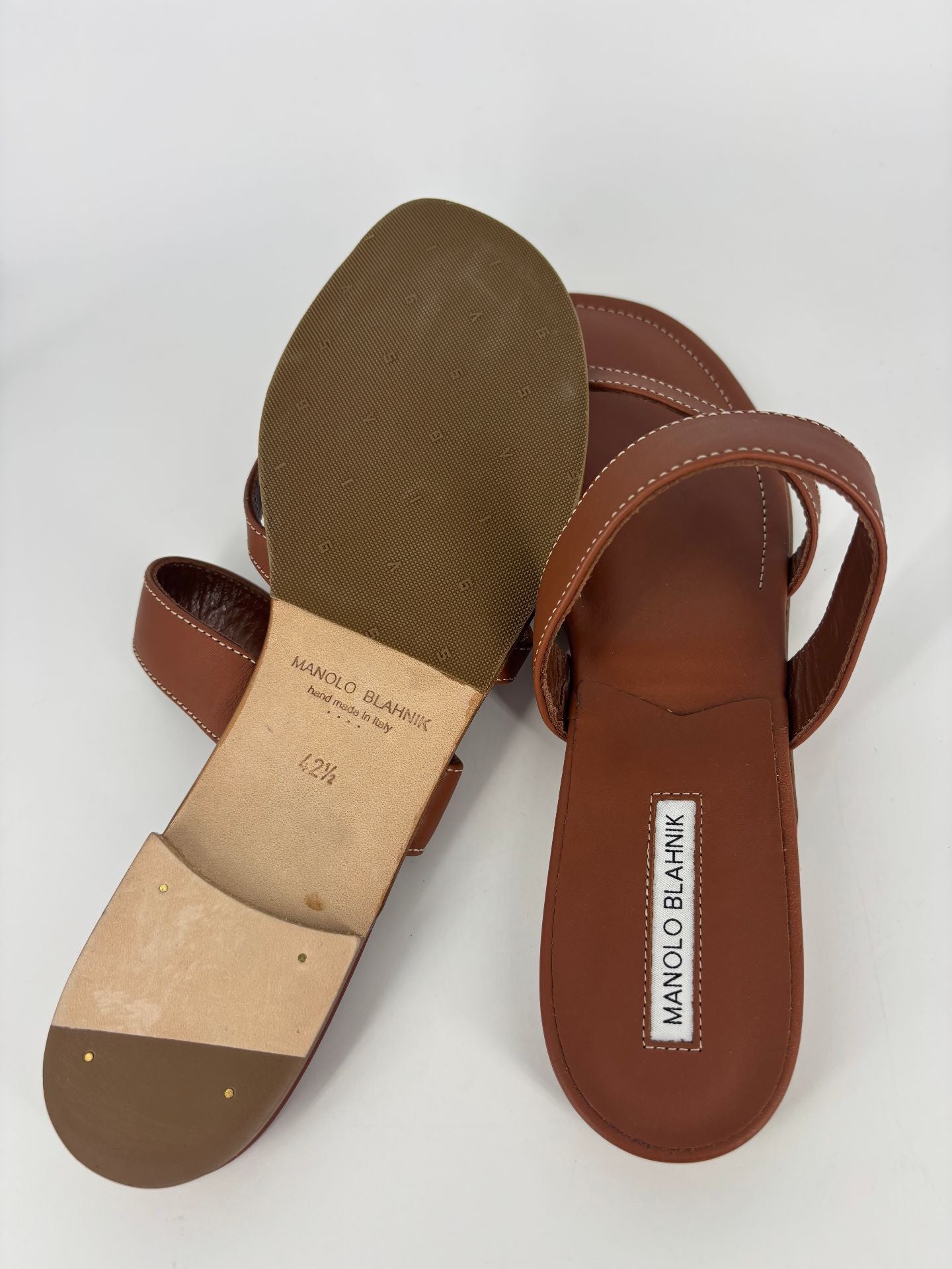 Sandales Manolo Blahnik Susacru cuir marron – Taille 42,5-7