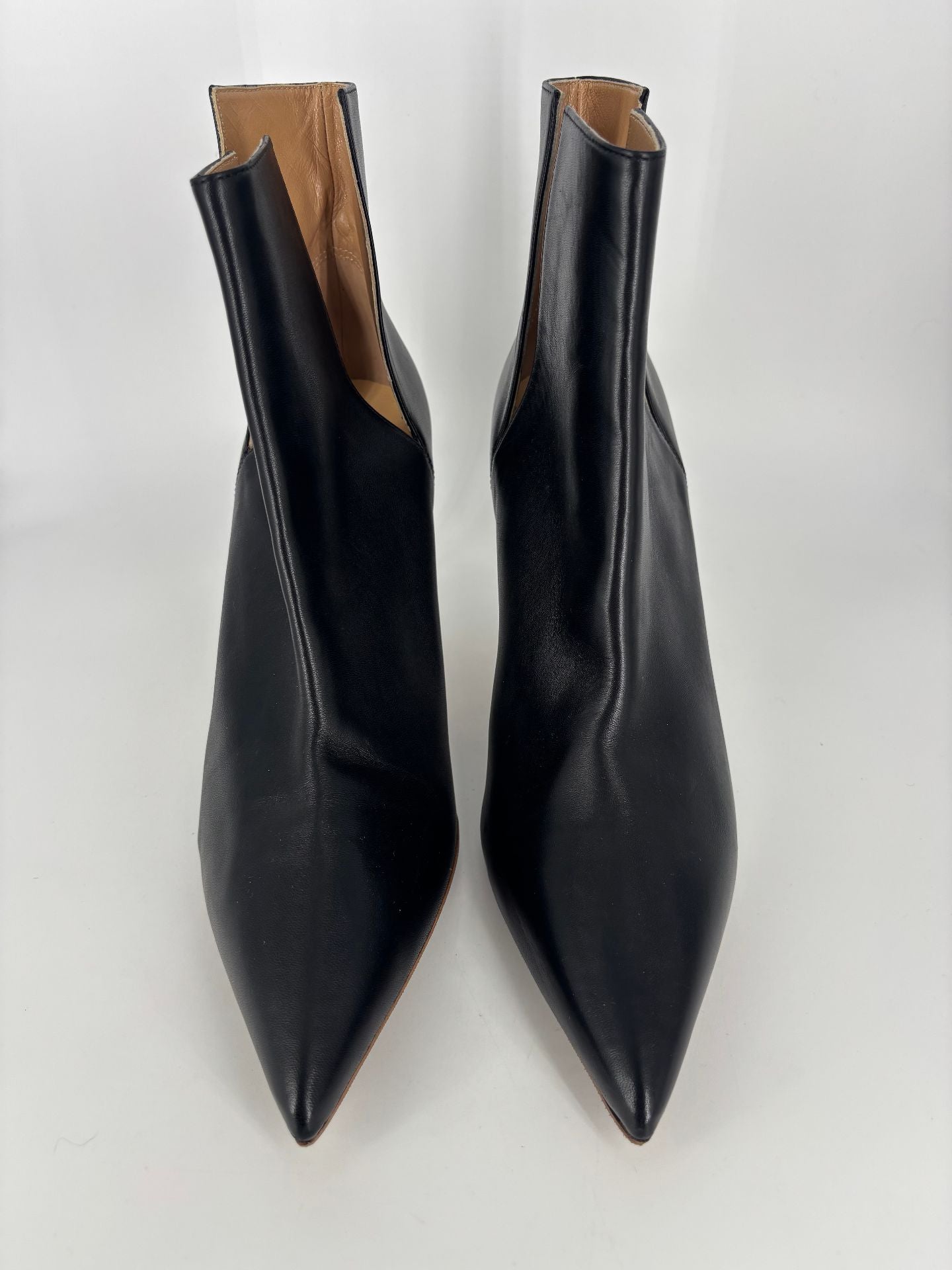 Bottines Francesco Russo nappa noir découpes latérales talon 7,5 cm – T.41,5-3
