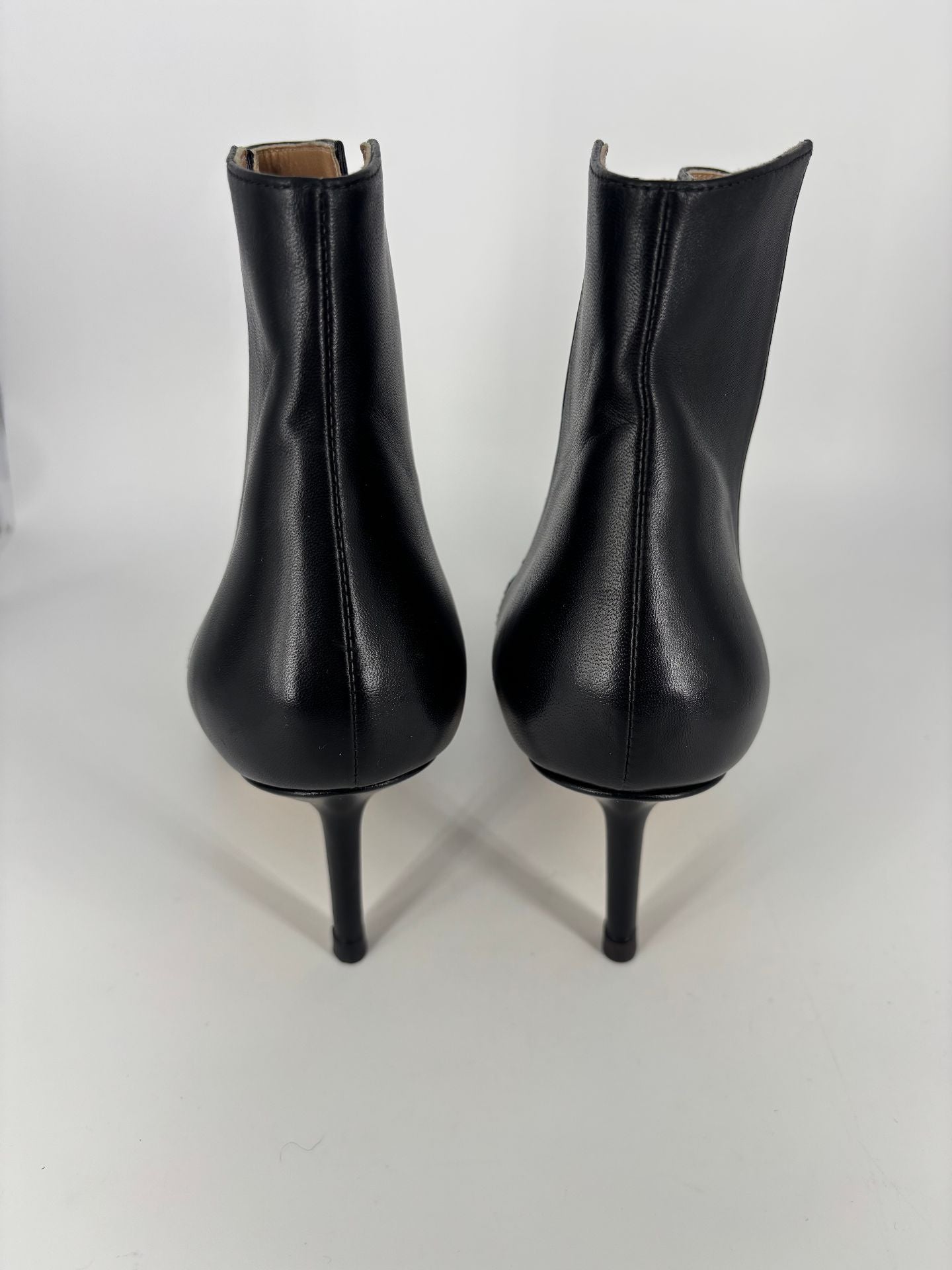 Bottines Francesco Russo nappa noir découpes latérales talon 7,5 cm – T.41,5-5