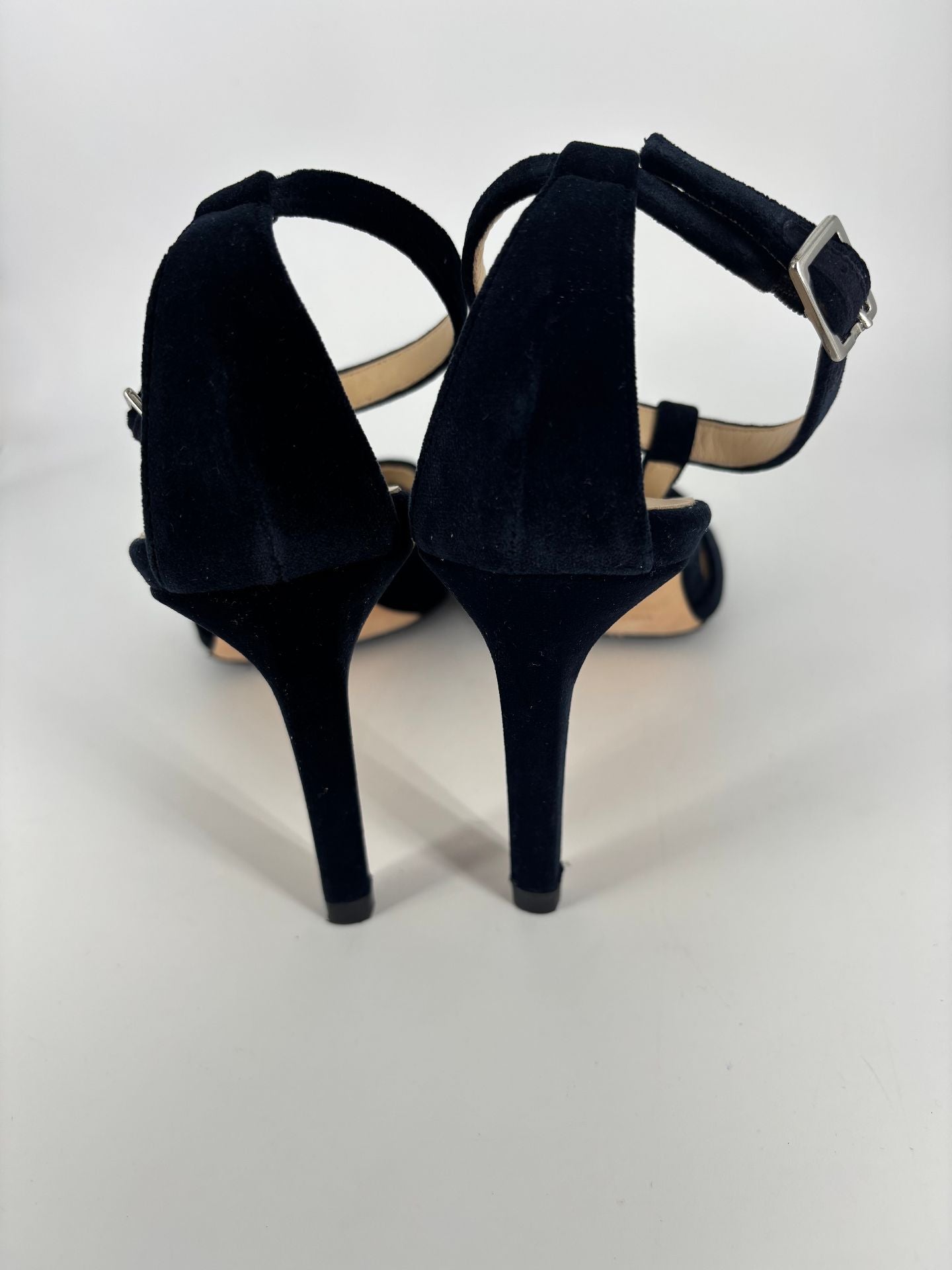 Sandales Von Löwenstein velours noir bride T boucle cheville – T.41,5-6